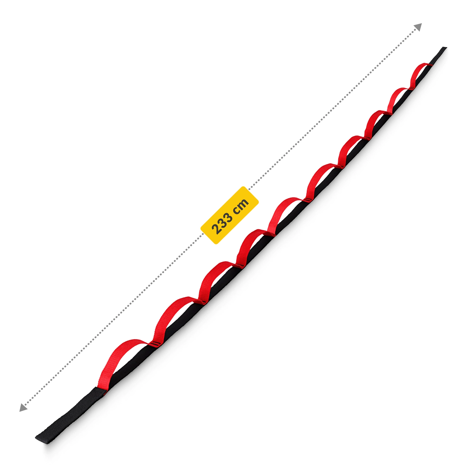 4Fizjo 1710 Stretching and Yoga Strap, Red/Black