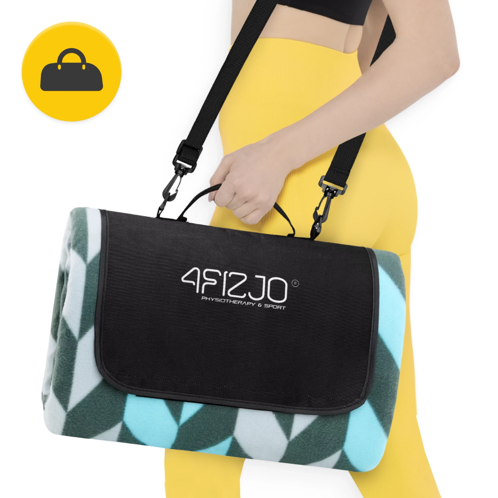 4Fizjo 957 Picnic and Beach Blanket with Insulation 200x200 cm