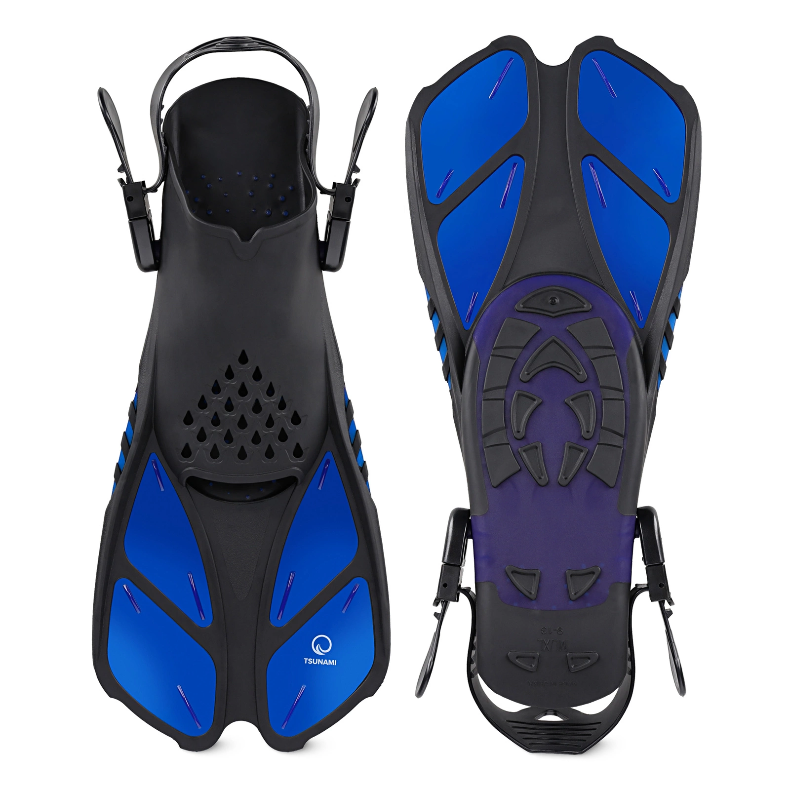 Регулируемые ласты для плавания 4Fizjo TSUNAMI L/XL (42-47), темно-синие