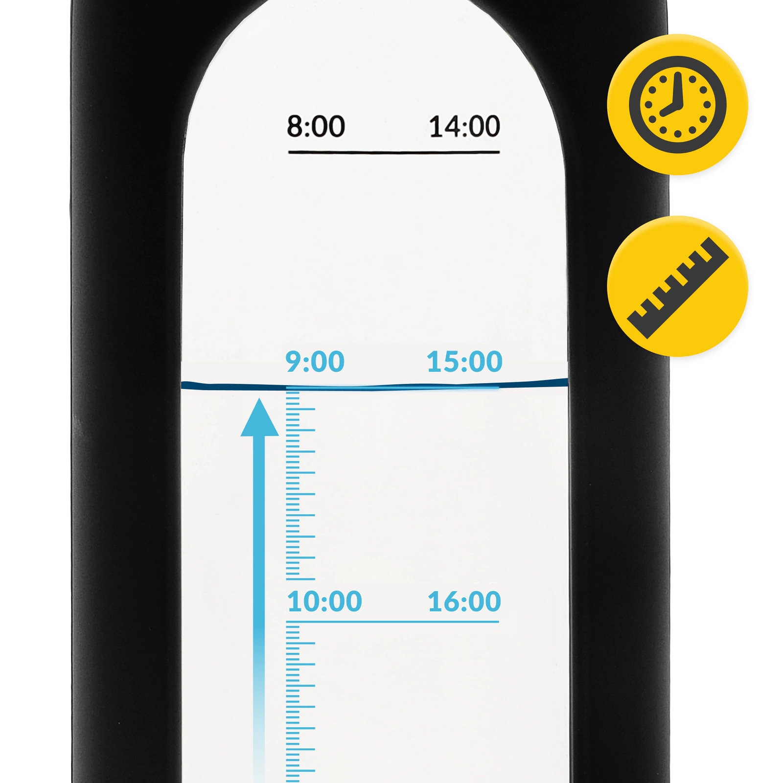 4Fizjo sporta stikla ūdens pudele, 750 ml, melna