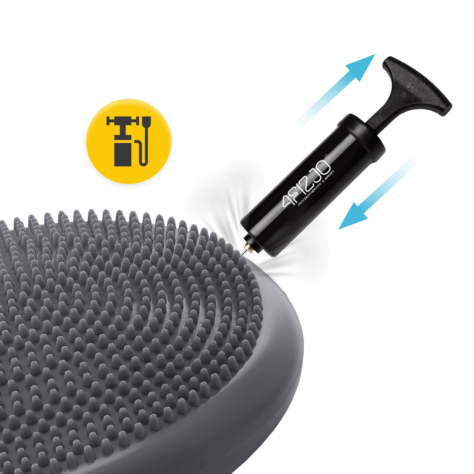 4FIZJO PRO+ Balance Disc 33cm for Core Stability & Physical Therapy, Grey