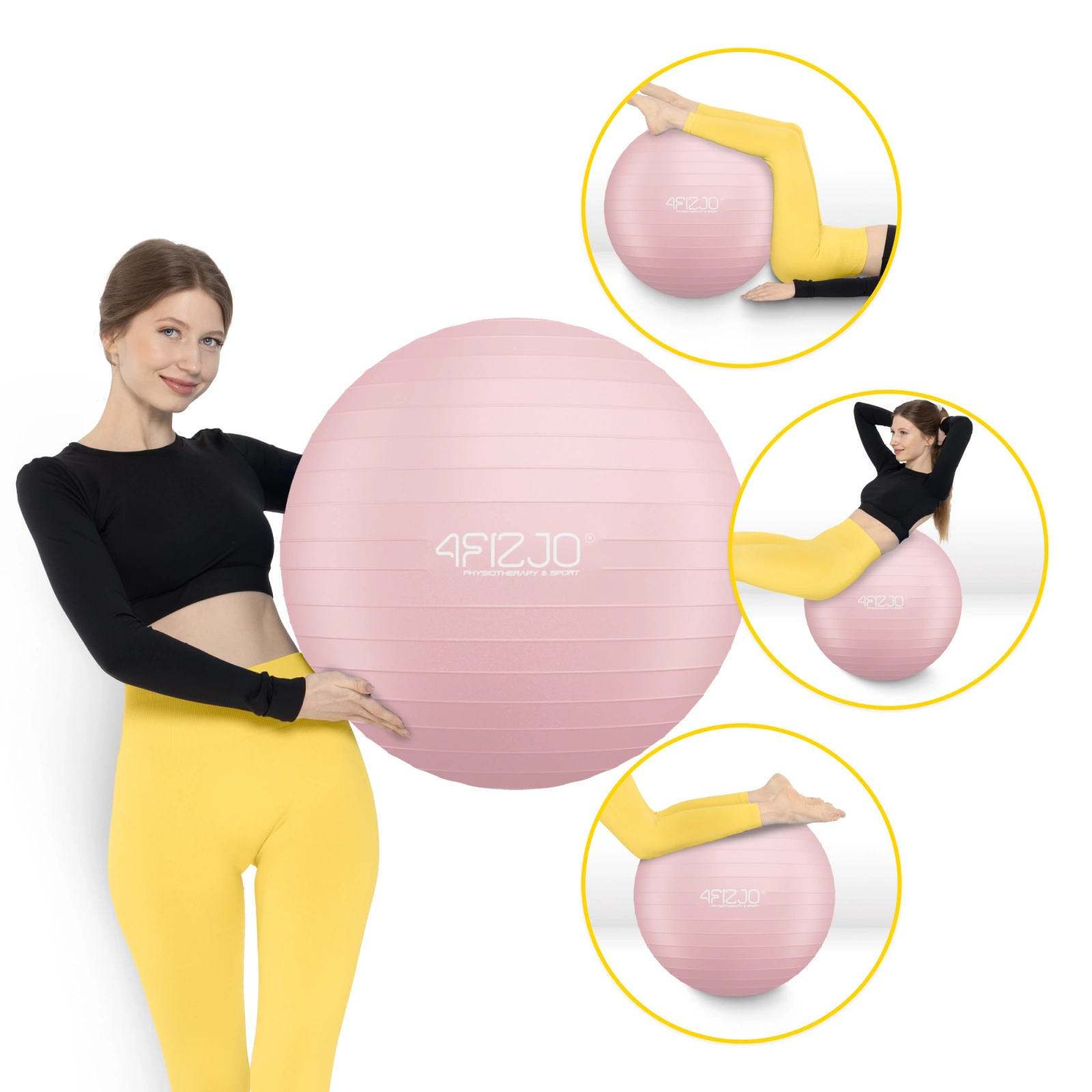 4Fizjo Reh Ball 962 vingrošanas bumba 75 cm, rozā
