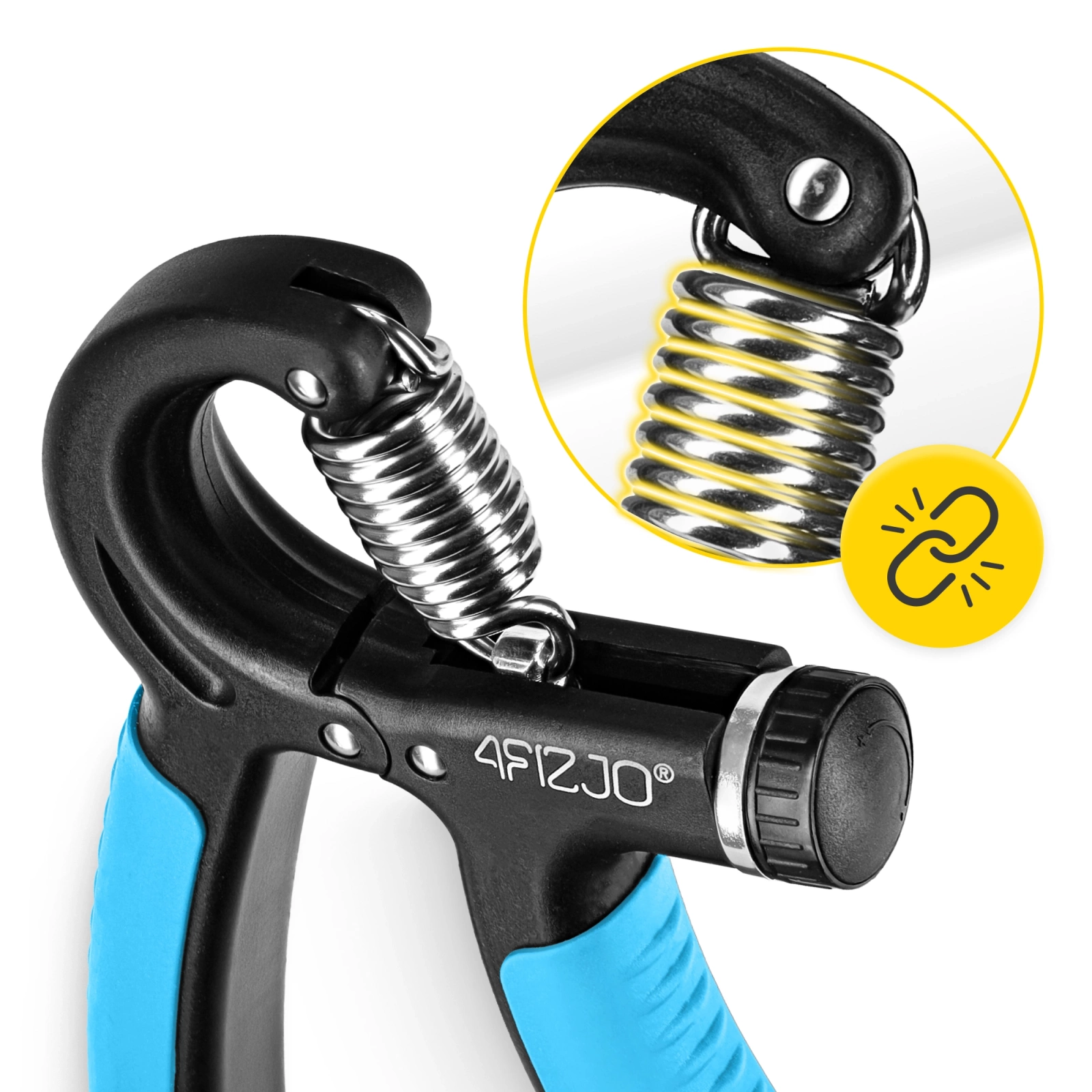 4Fizjo regulējams roku espanders 10-40 kg, melns/zils