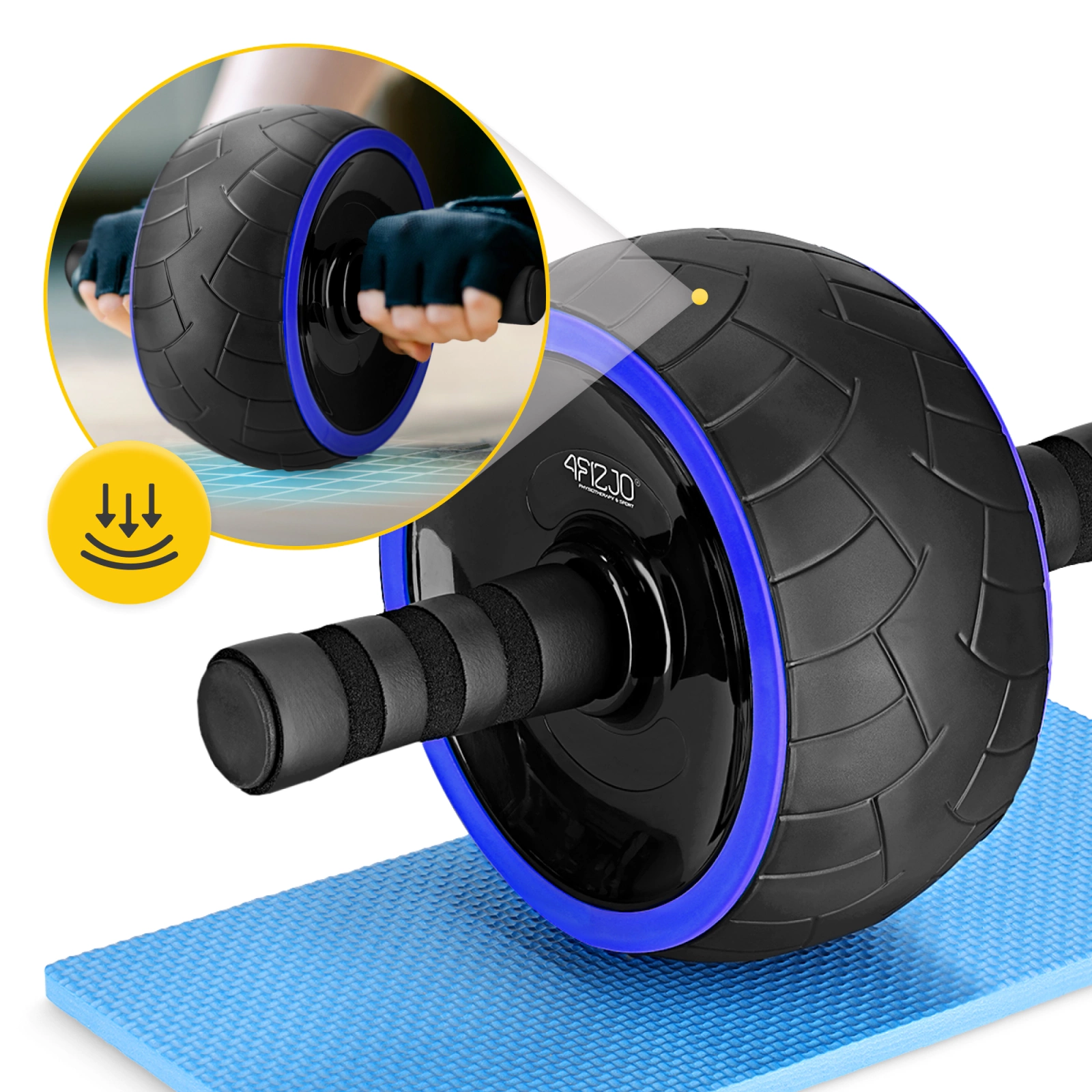 4Fizjo AB Wheel XL Abdominal Roller, Blue