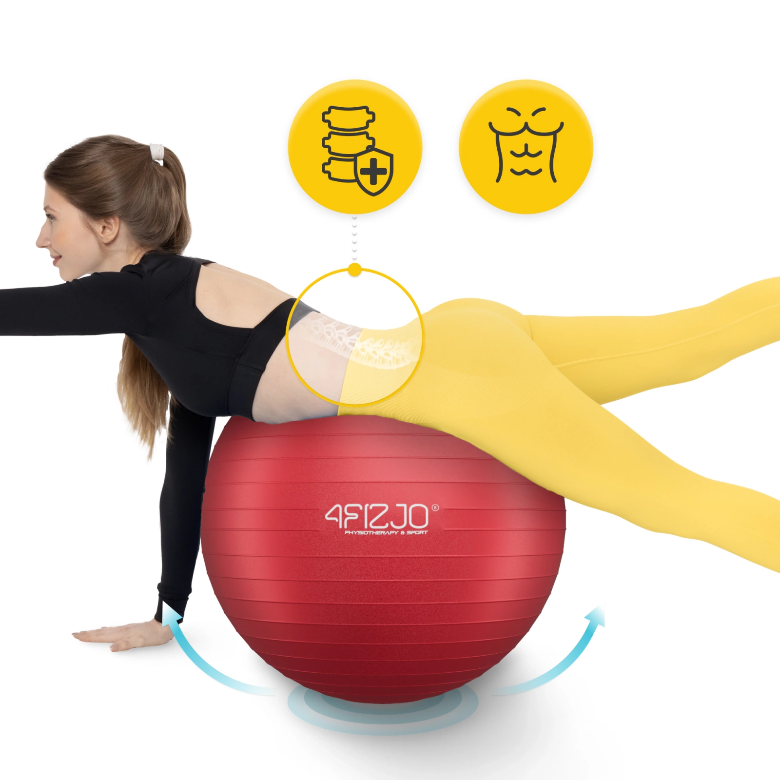 4Fizjo 1779 Gymnastic Ball 65 cm, Red