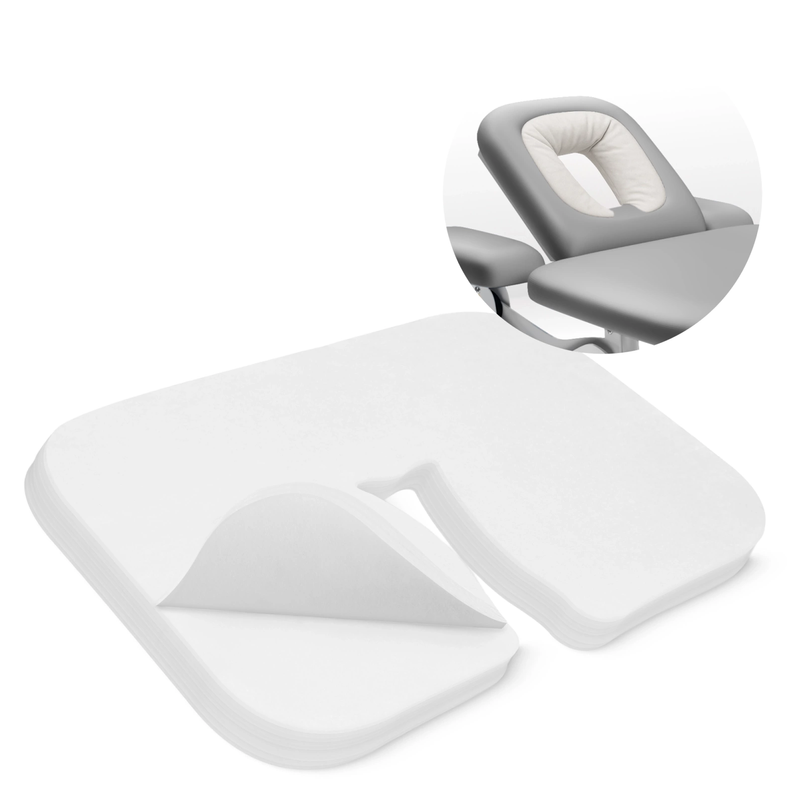 Disposable Face Cradle Covers U-Shaped for Massage Tables 50 Pack