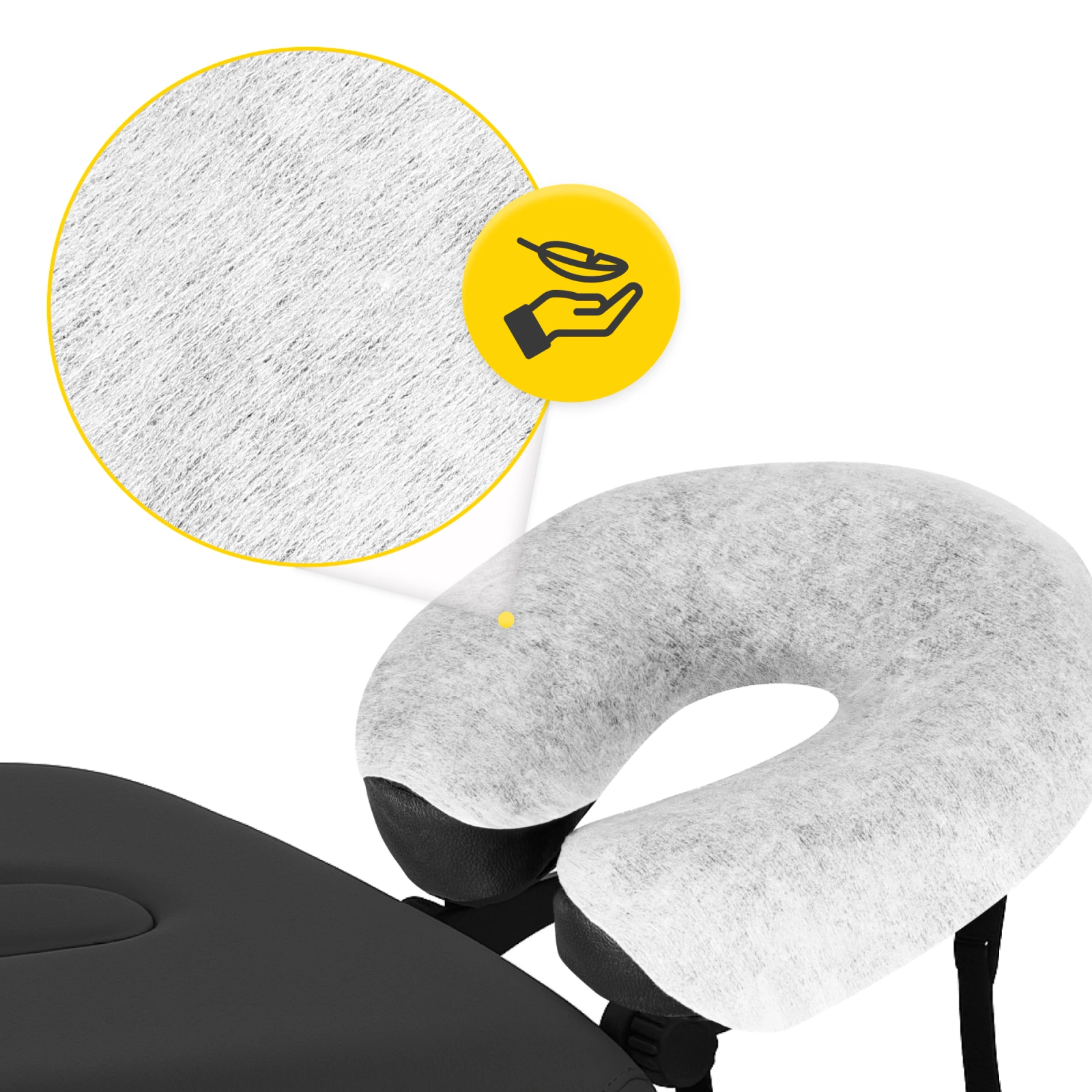 Disposable Face Cradle Covers U-Shaped for Massage Tables 50 Pack