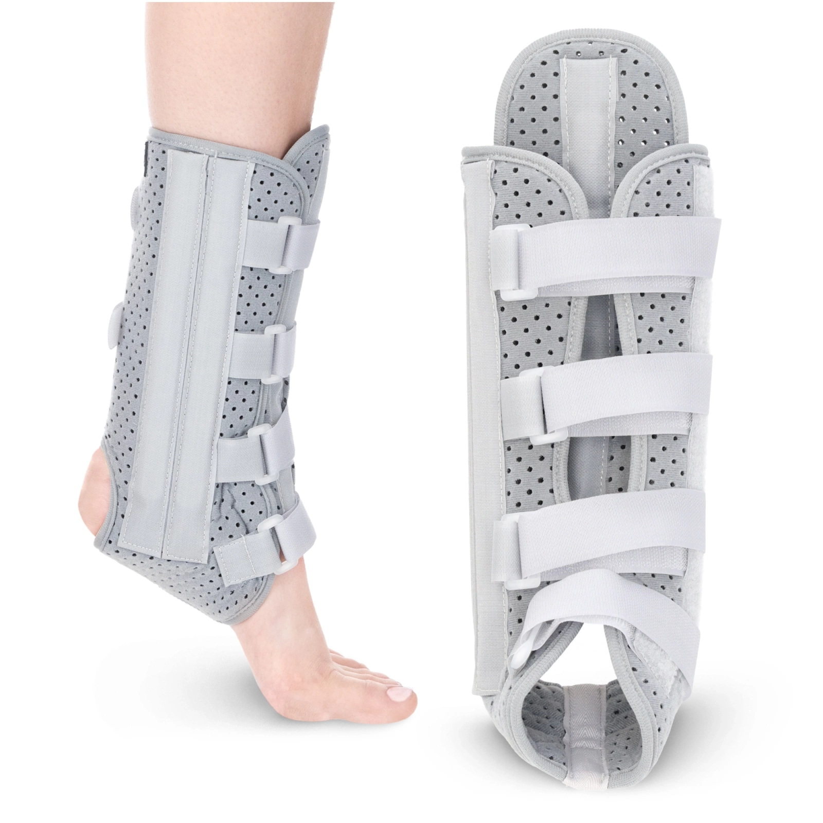 4Fizjo Ankle Brace with Lateral Reinforcement, Grey