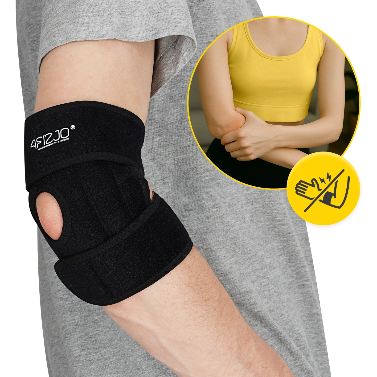4Fizjo Universal Elbow Brace MED, Black
