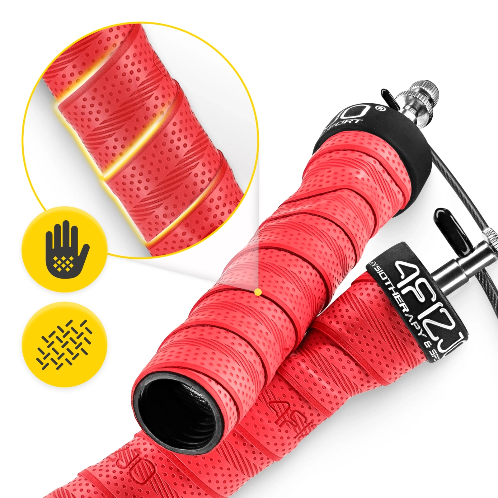 4Fizjo Weighted Boxing Jump Rope 3m, Red