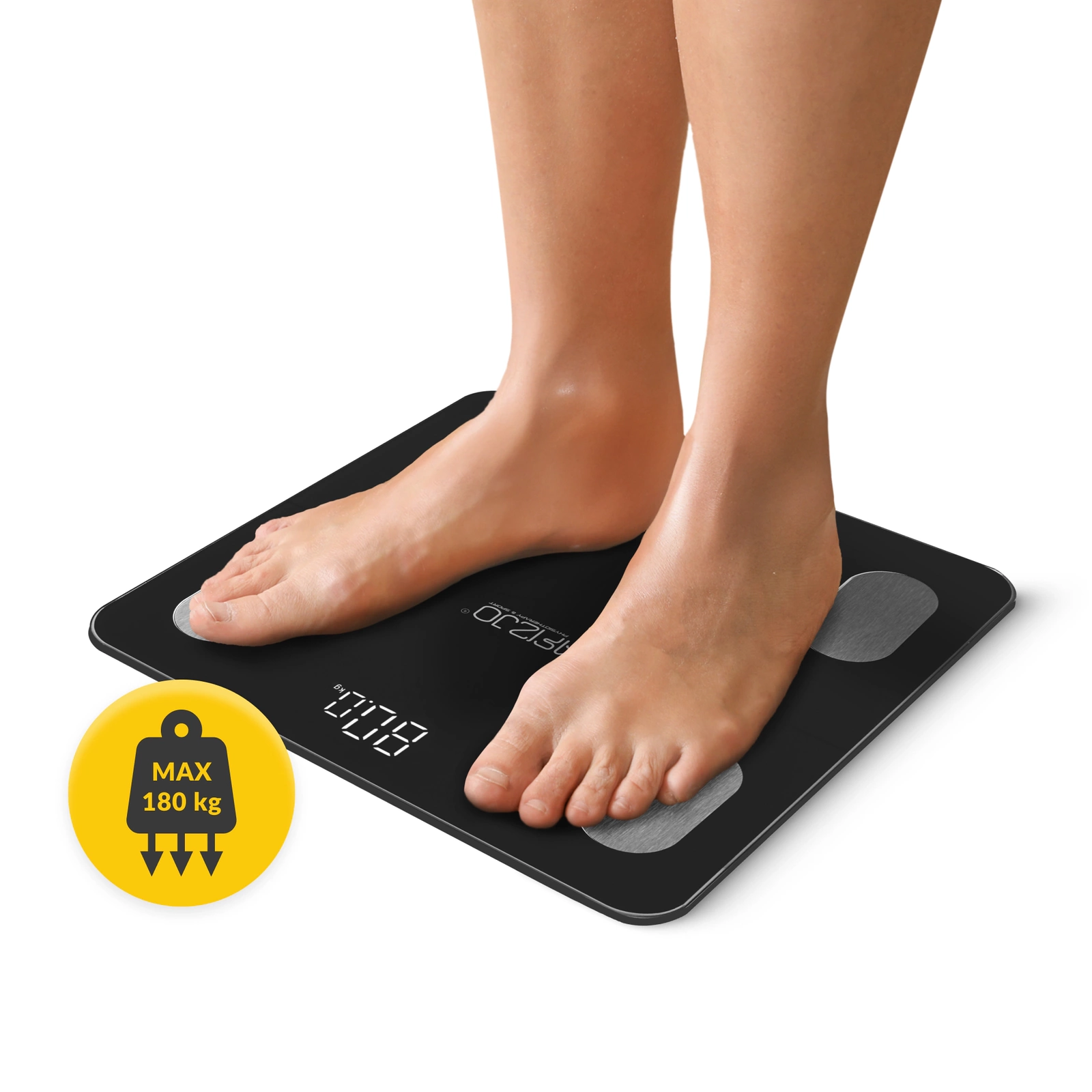 4Fizjo LITE Analytical Body Scale with Bluetooth and App, Black