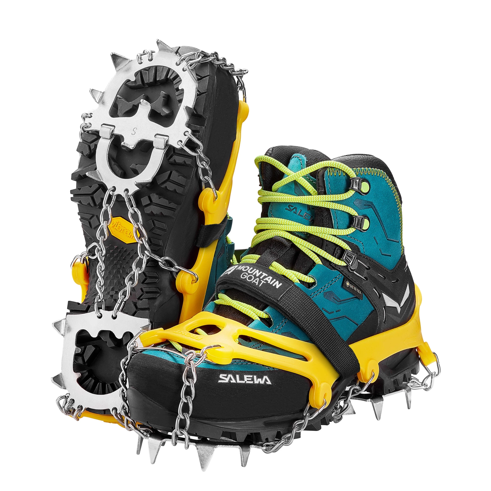 MOUNTAIN GOAT Premium Ice Cleats for Hiking & Walking, S (US W 4.5-5.5)