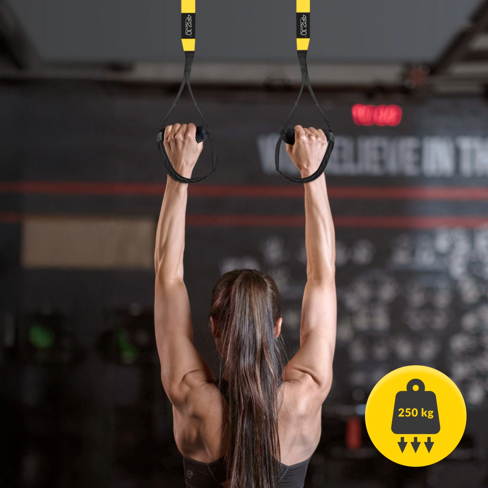 4Fizjo 2045 TRX Suspension Training Straps, Yellow