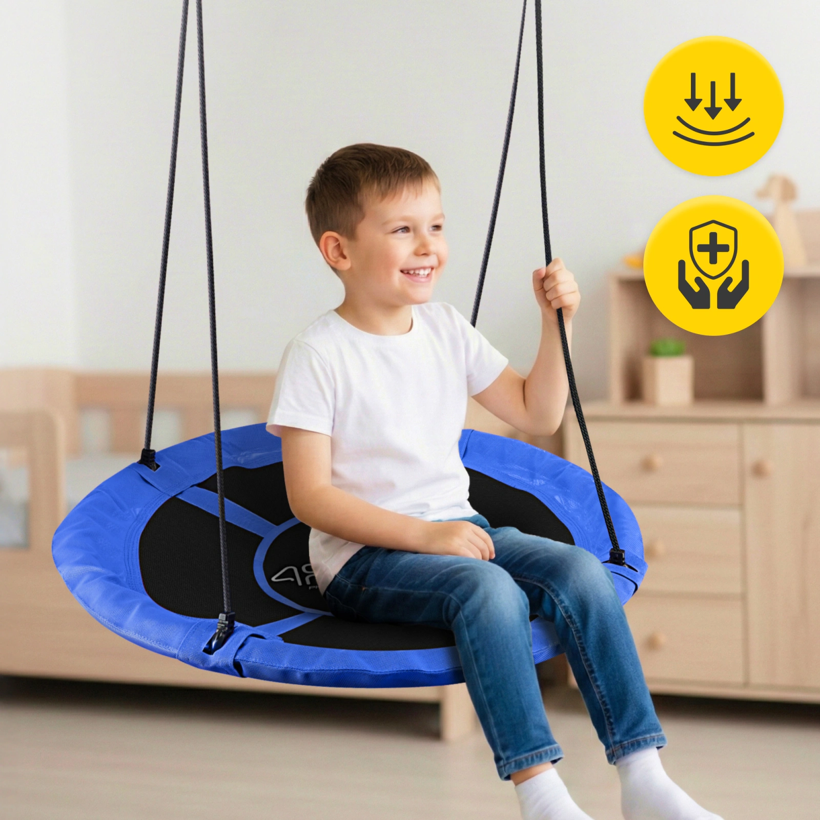 4Fizjo 2202 Kids Garden Swing Bocianie Gniazdo 90 cm, Blue