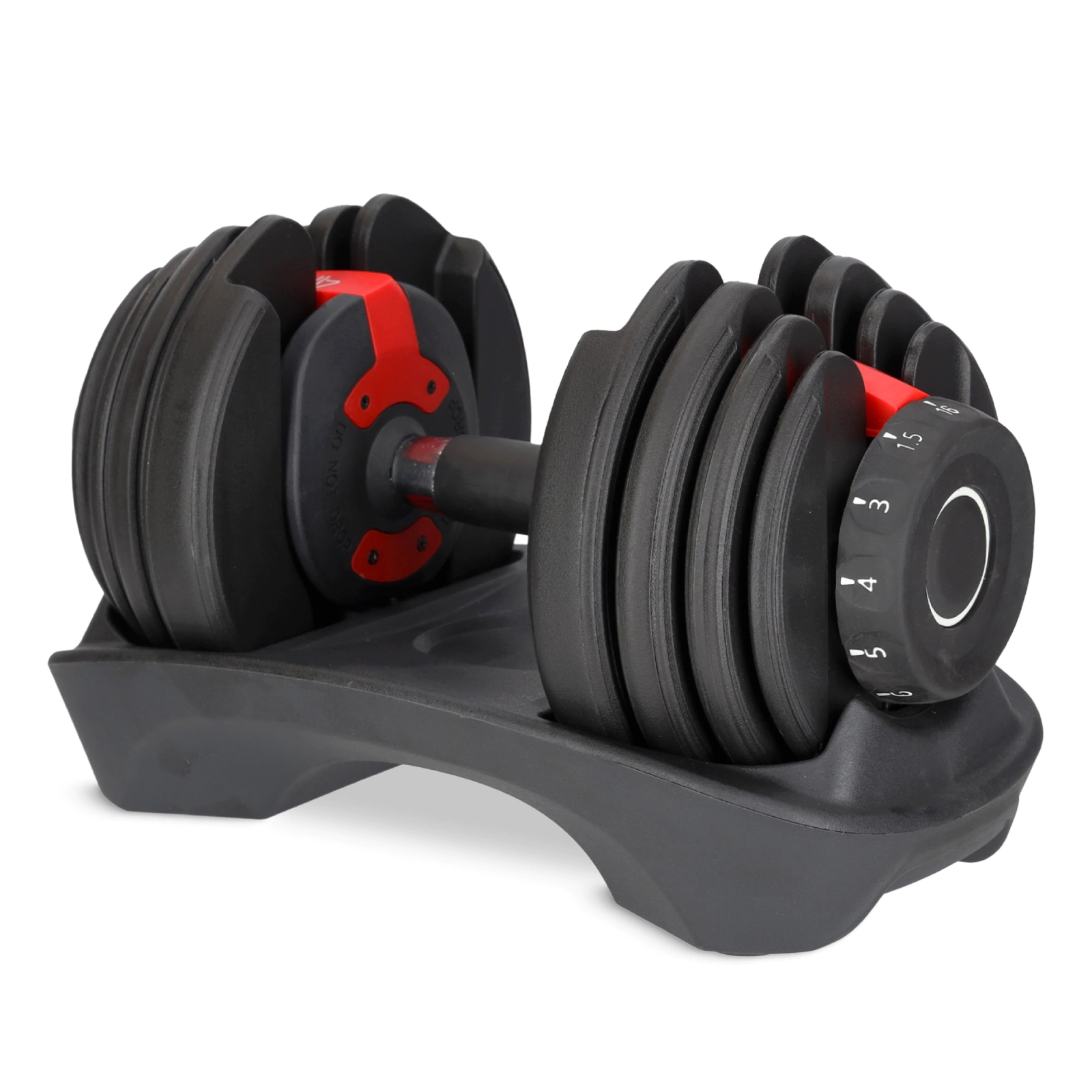 Regulējama hantele spēka treniņiem 4FIZJO Premium 16 kg, melna