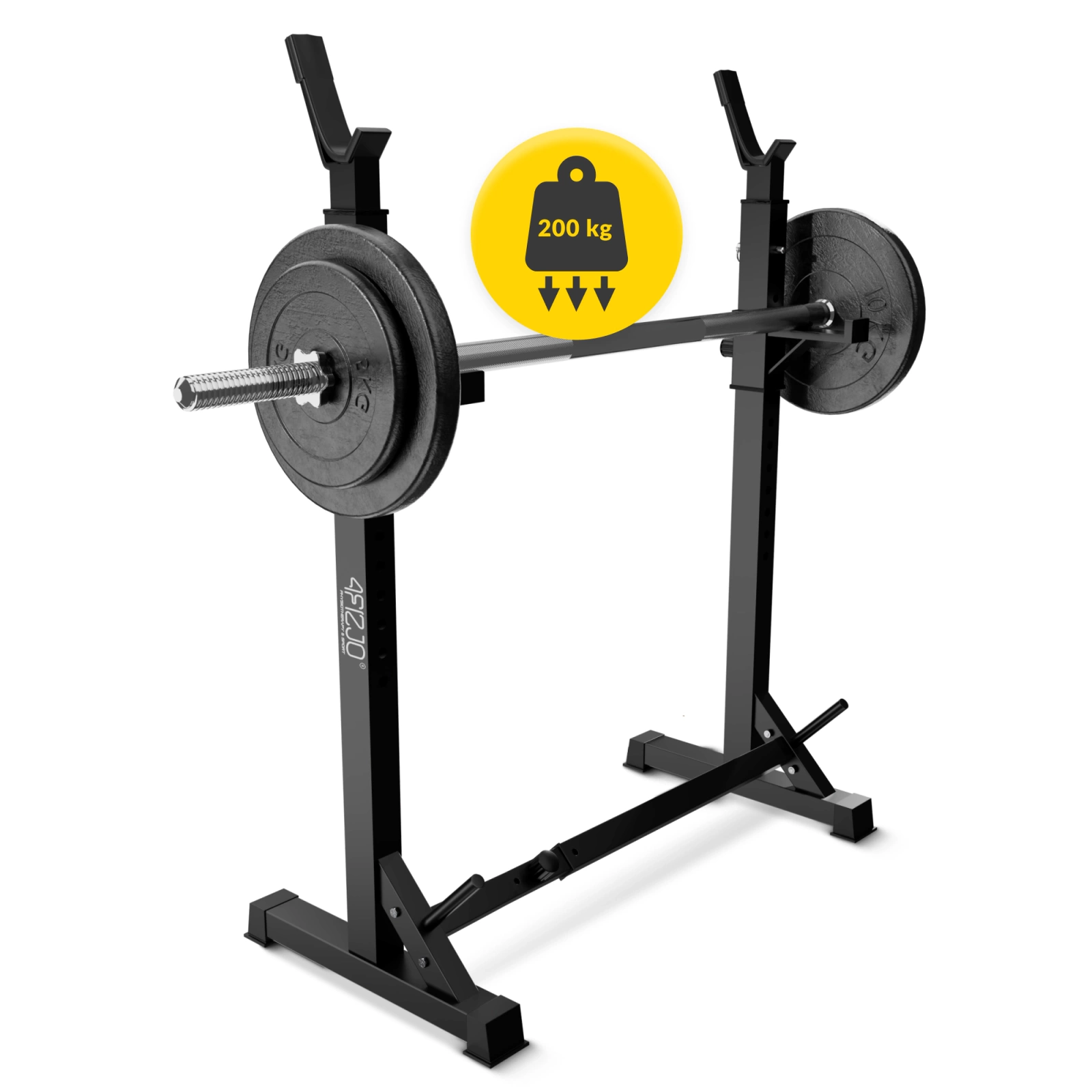 Adjustable Barbell Rack PRO with Spotter Arms 4FIZJO