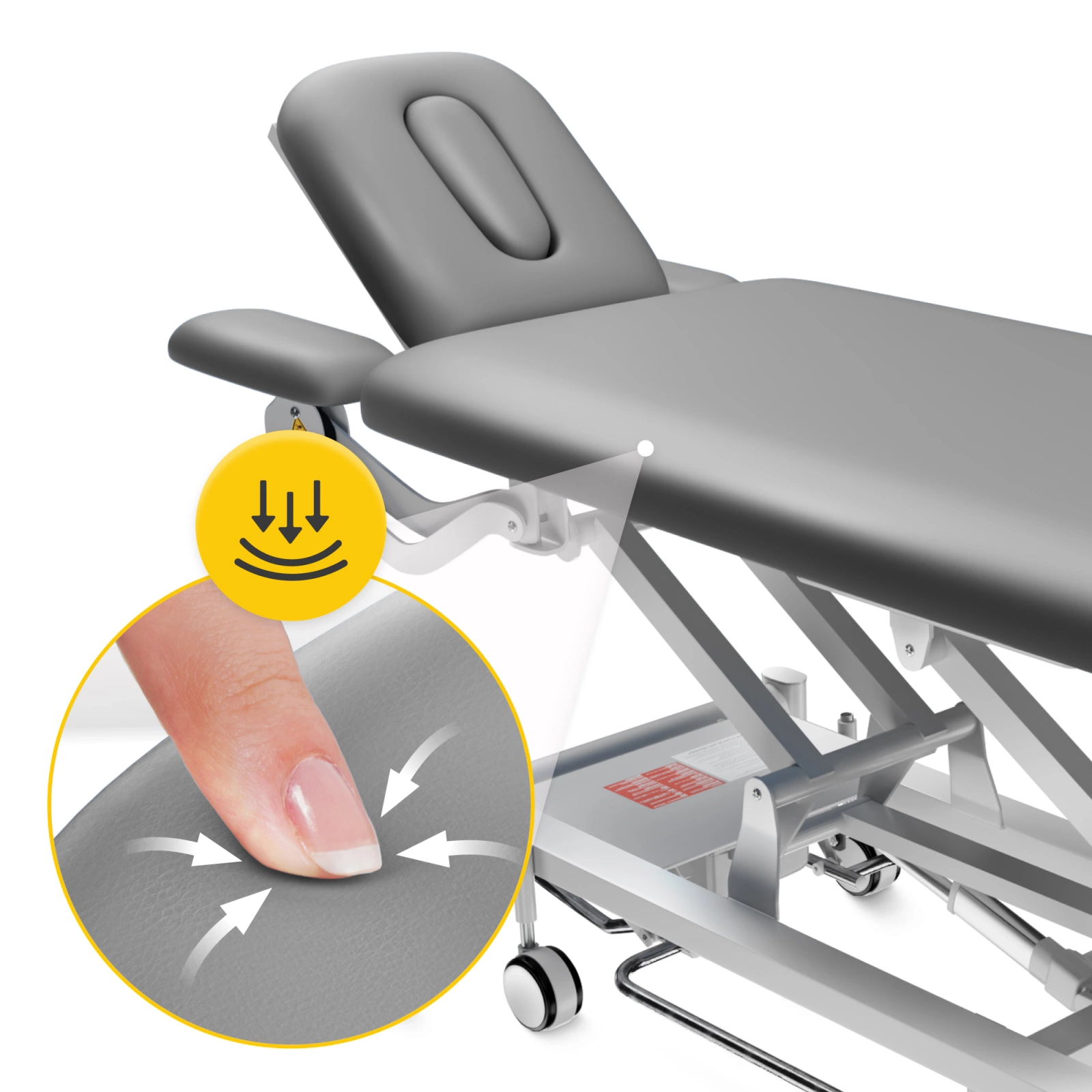 4Fizjo PURE+ Electric Massage and Rehabilitation Table, Grey