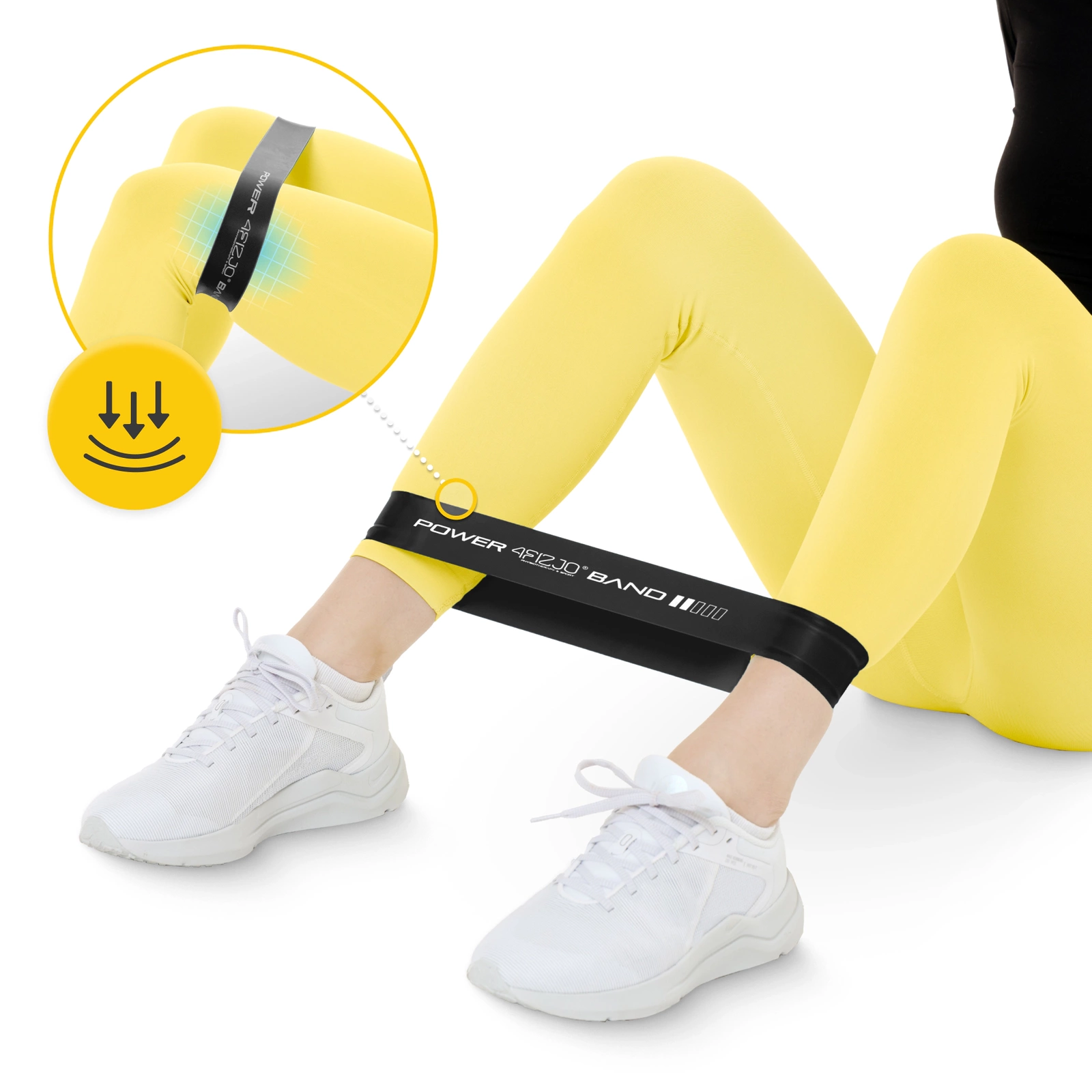 Фитнес-резинка 4Fizjo Mini Power Band, 1.2 мм, 15-20 кг, Черная