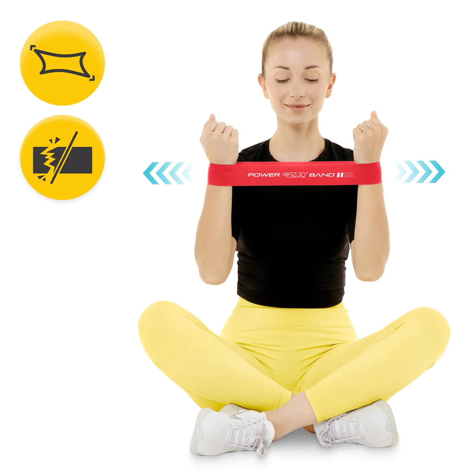 Фитнес-резинка 4Fizjo Mini Power Band, 0.4 мм, 1-3 кг, Красная