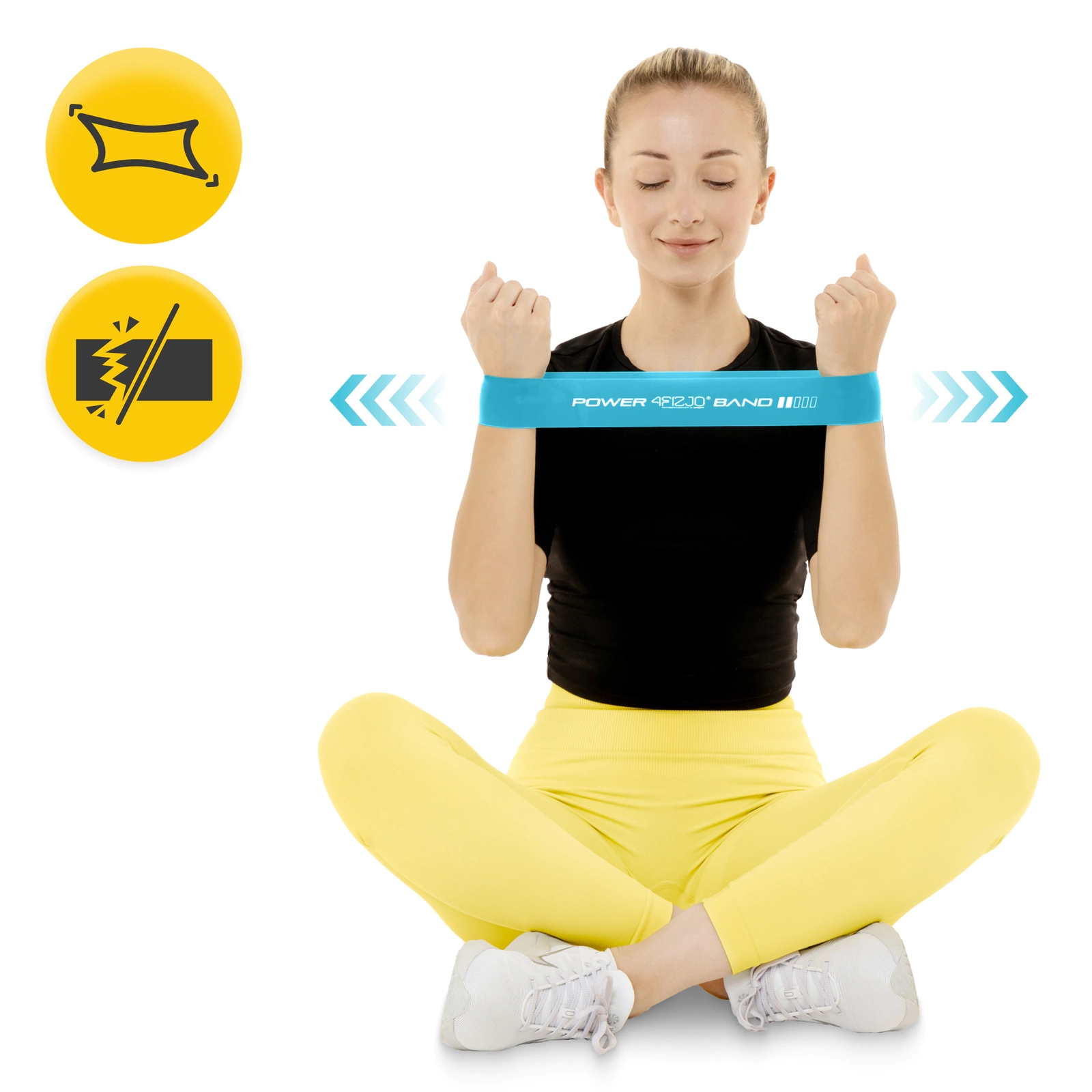 Фитнес-резинка 4Fizjo Mini Power Band, 0.6 мм, Синяя (3-5 кг)