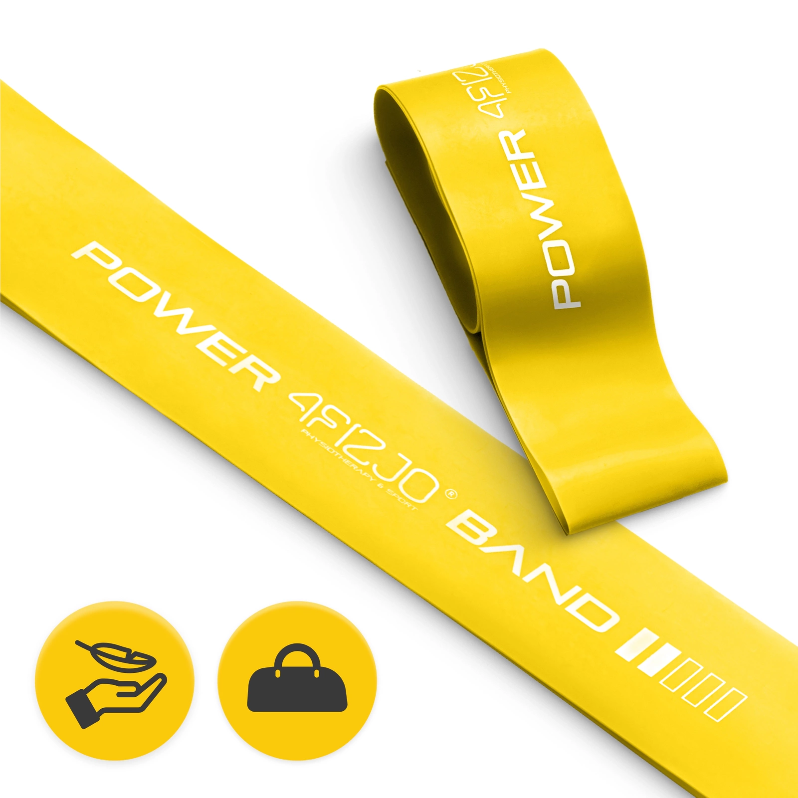 4Fizjo Mini Power Band Resistance Band, 0.8 mm, 5-10 kg, Yellow