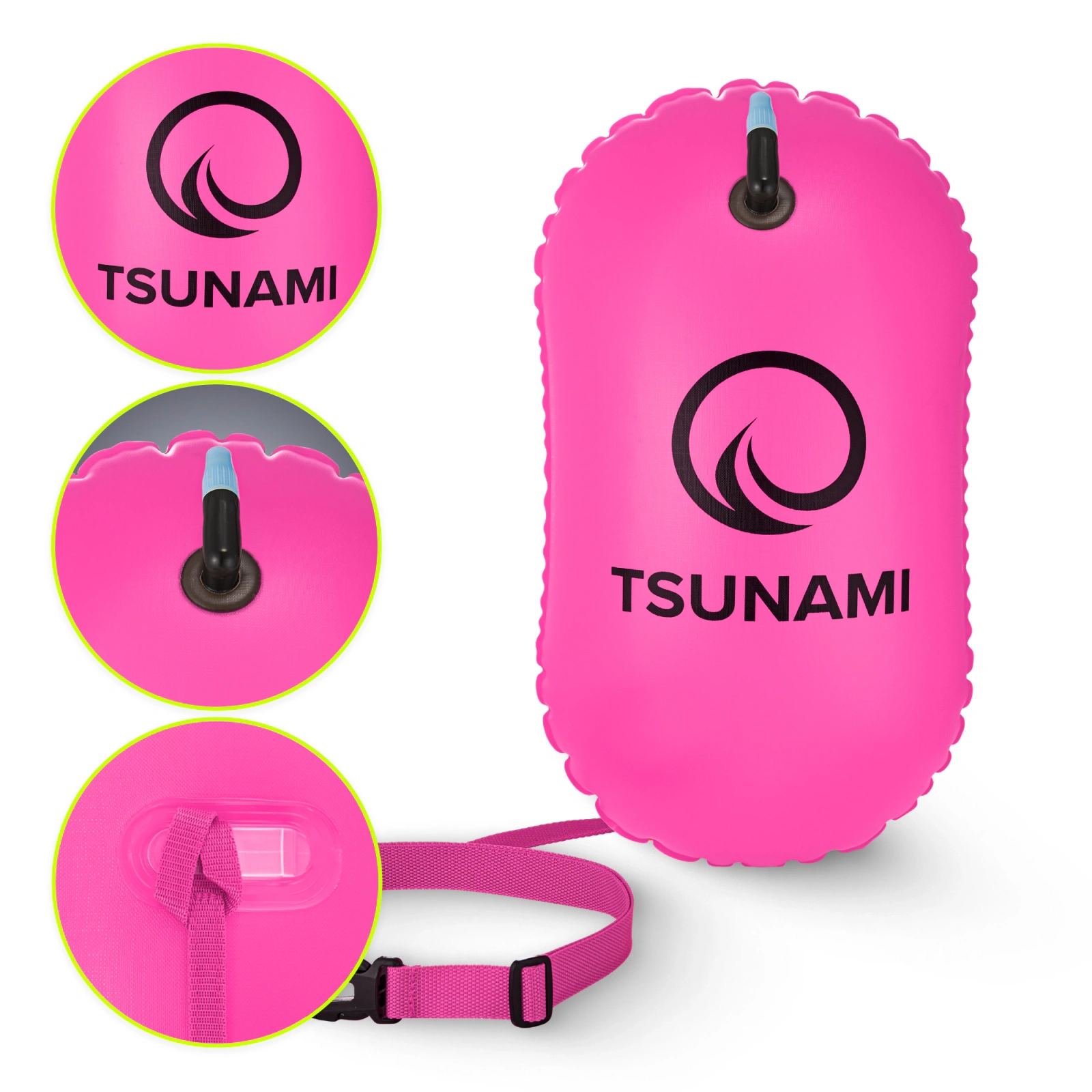 4Fizjo TSUNAMI piepūšamā peldēšanas drošības boja, rozā