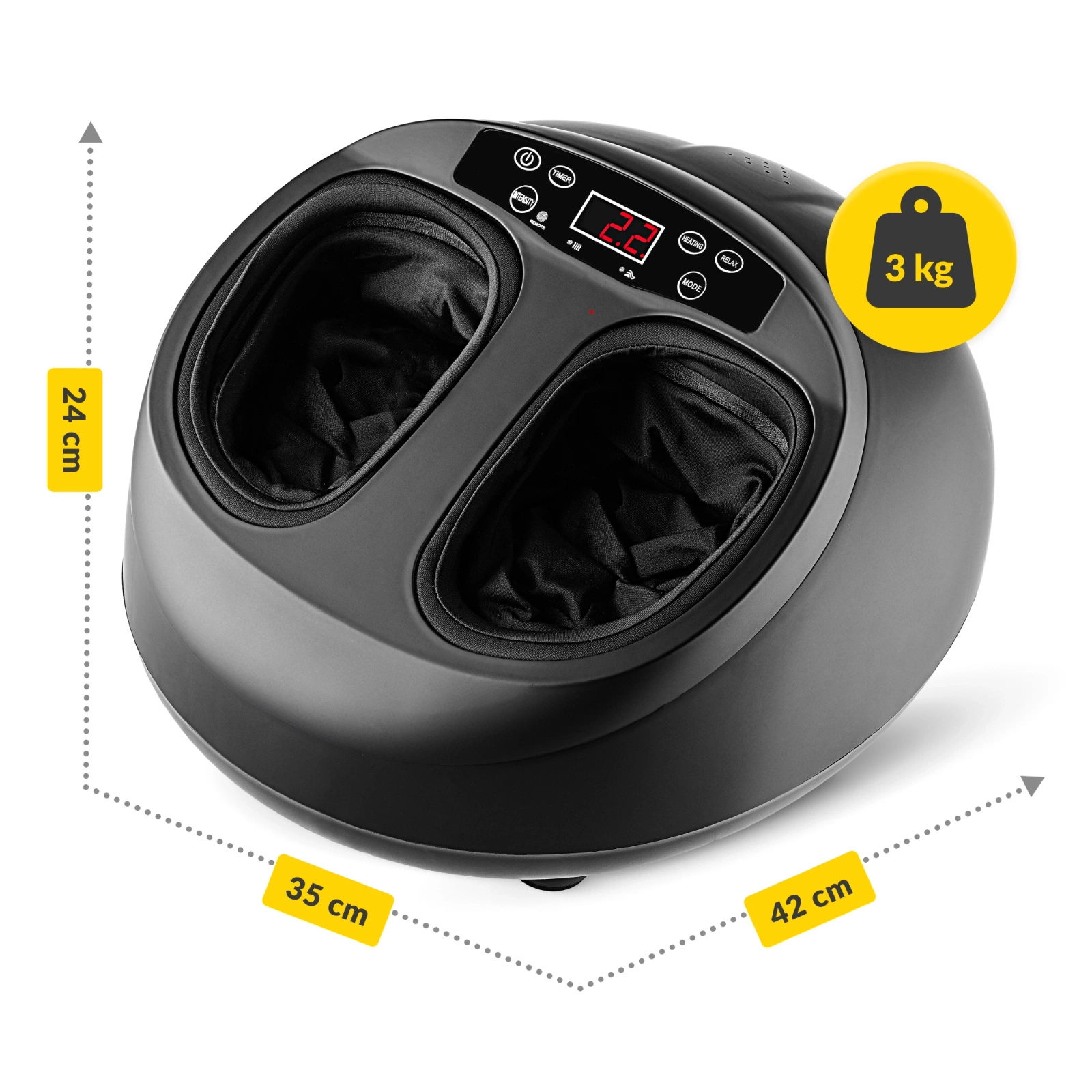 4Fizjo Premium Electric Foot Massager, Black