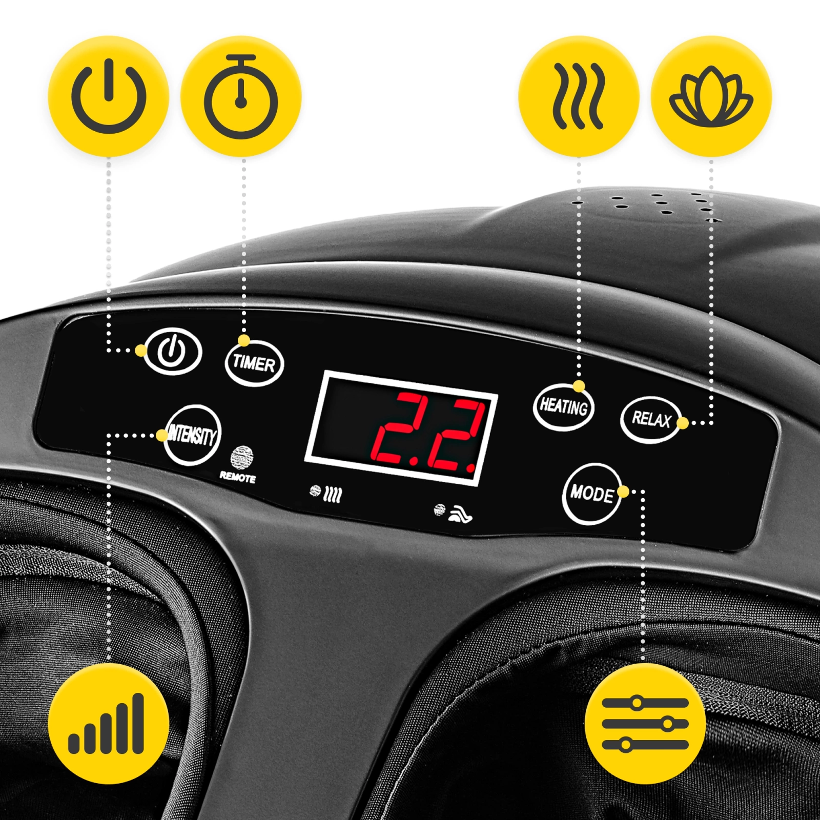 4Fizjo Premium Electric Foot Massager, Black