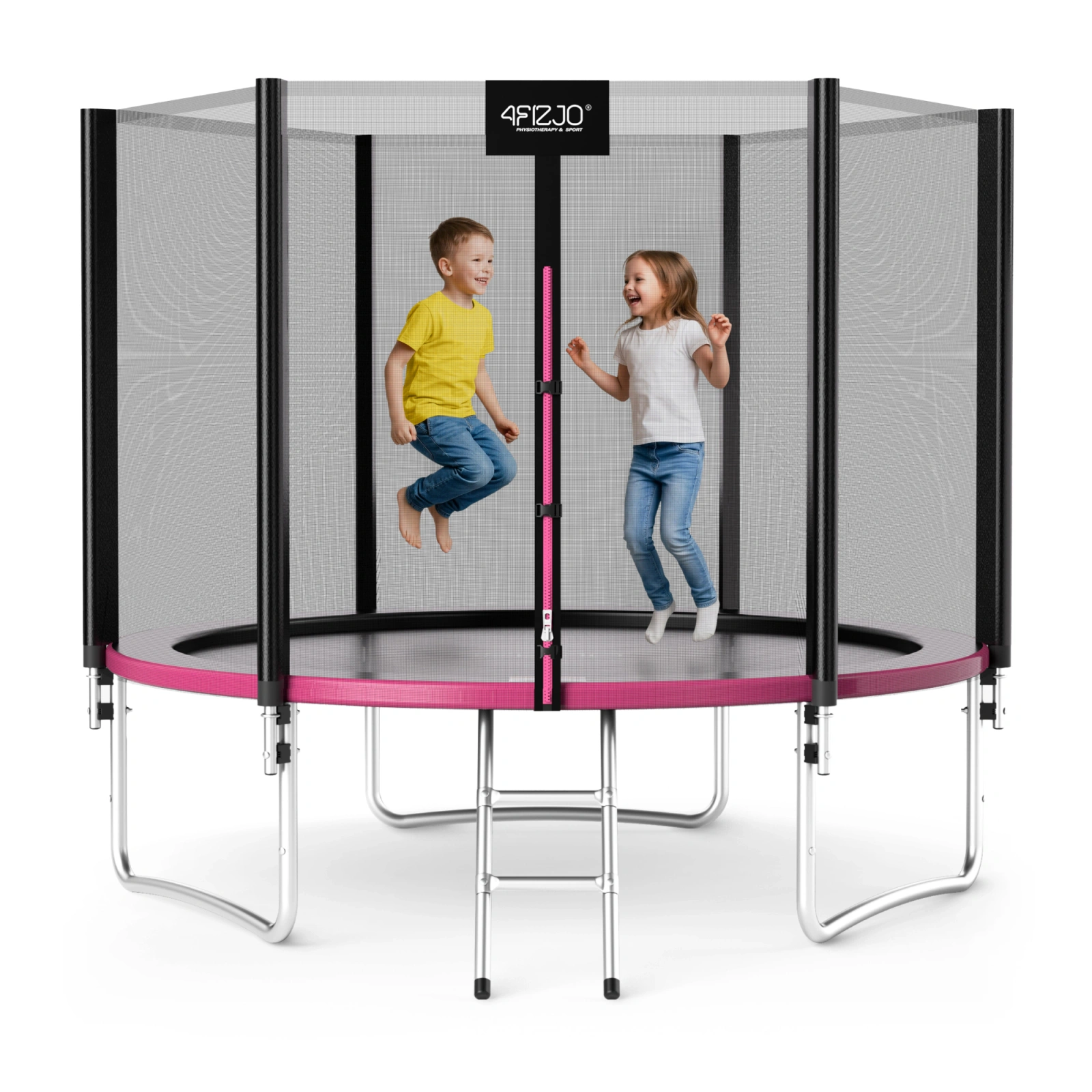 4Fizjo CLASSIC bērnu dārza batuts, 312 cm (10 FT), rozā/melns