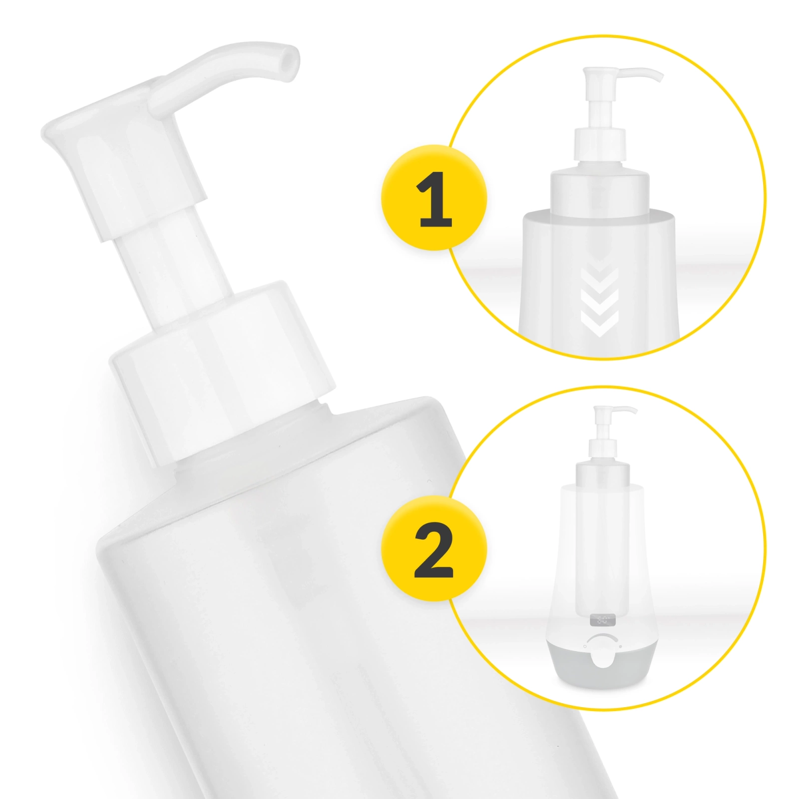 4Fizjo masāžas eļļas sildītāja pudele ar dozatoru, 175 ml
