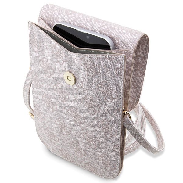 Сумка для телефона Guess 4G Stripe, розовая