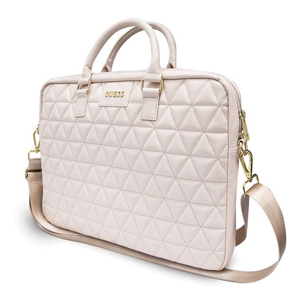 Guess 15\" Laptop Bag Quilted, Pink