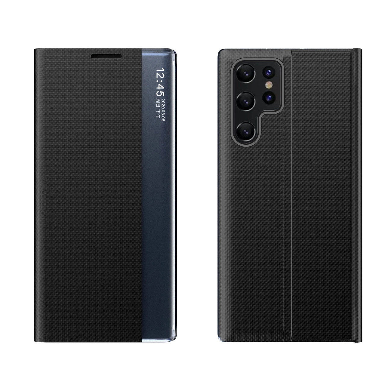 Чехол-книжка Hurtel New Sleep View для Samsung Galaxy S24 Ultra, черный