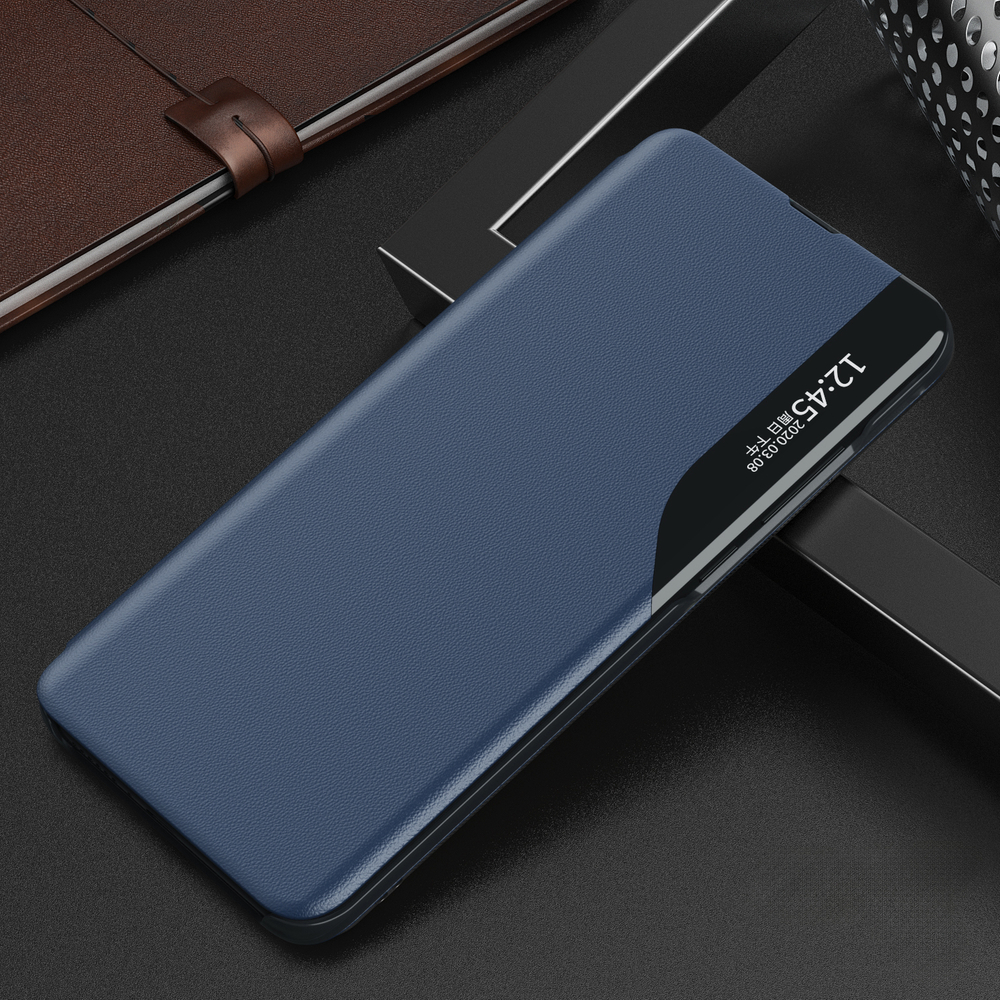 Hurtel Eco Leather View Case for Samsung Galaxy S24+, Blue