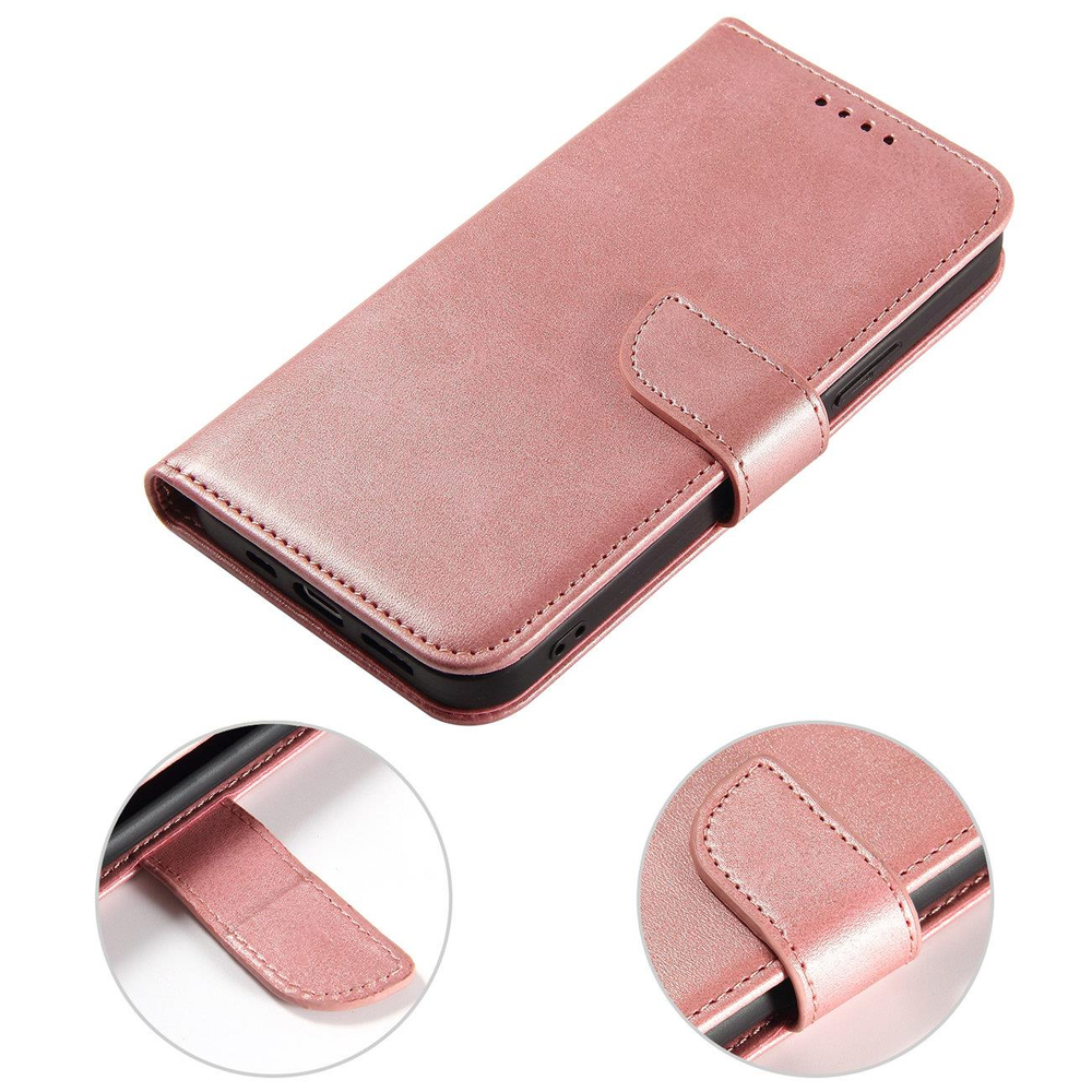 Magnet Case for Samsung Galaxy A15 Wallet Flip Case, Pink
