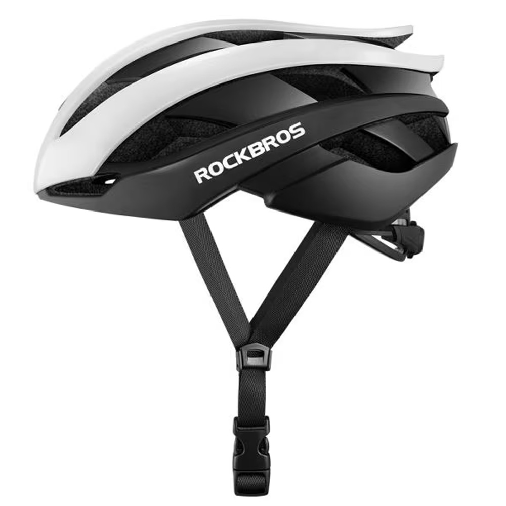 Rockbros 10110004002 Bicycle Helmet, Size M, White/Black