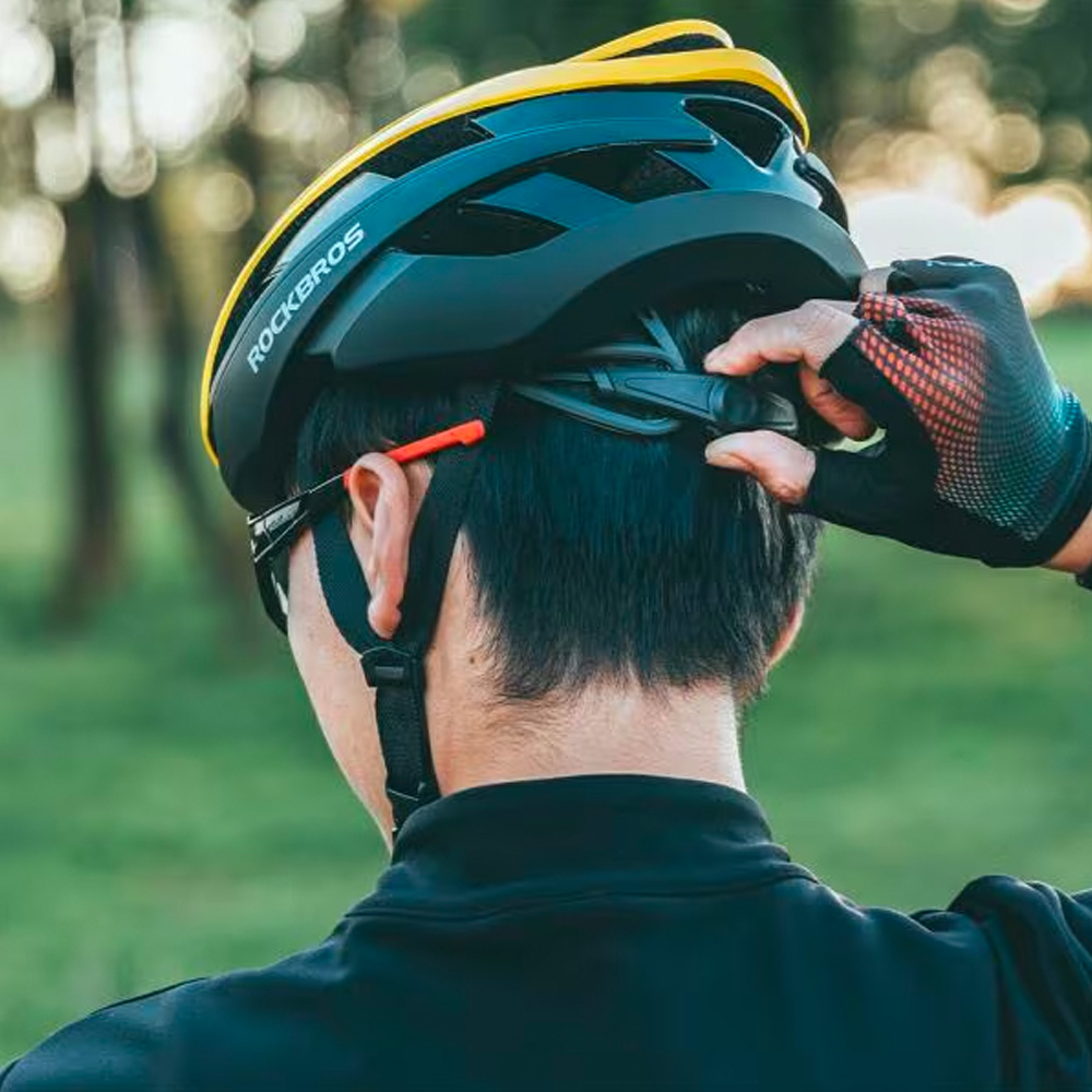 Rockbros 10110004006 Bicycle Helmet Size M, Yellow/Black