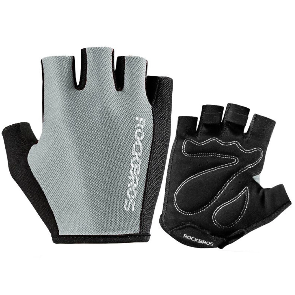 Rockbros S099GR Cycling Gloves, Size M, Gray
