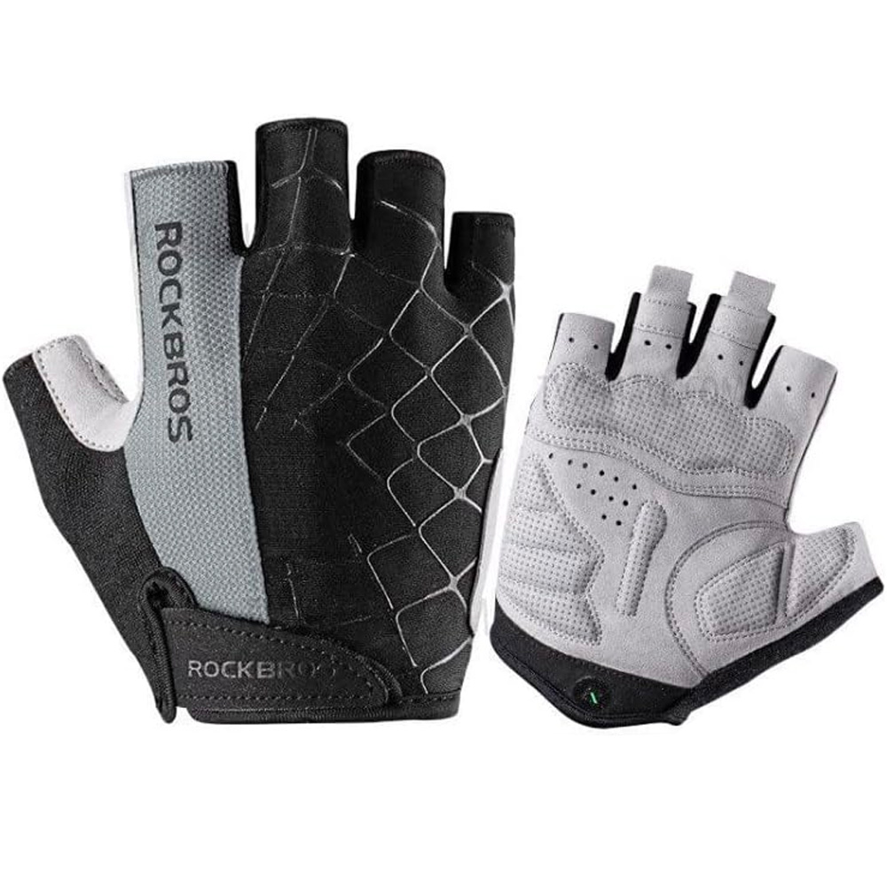 Rockbros S109GR Cycling Gloves, Size S, Gray