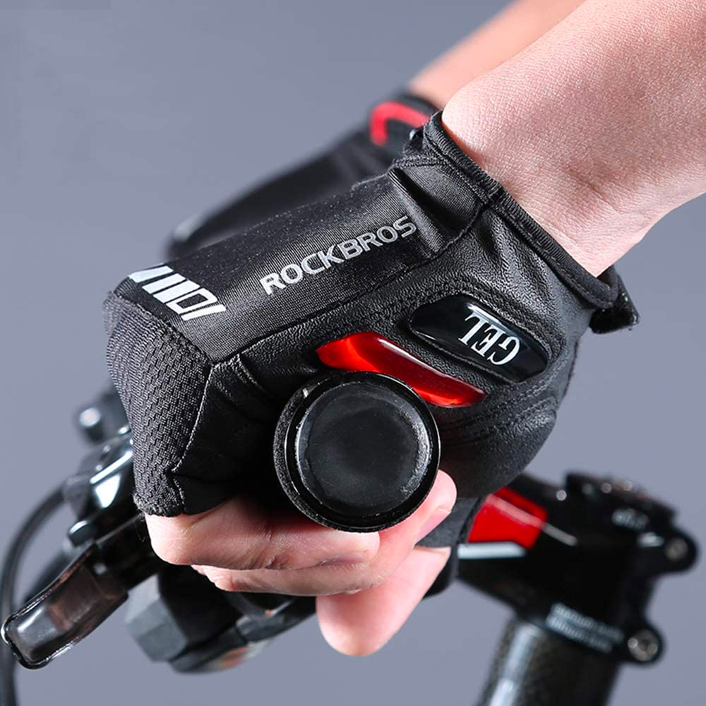 Велосипедные перчатки Rockbros S143-BK XXL с гелевыми вставками, черные