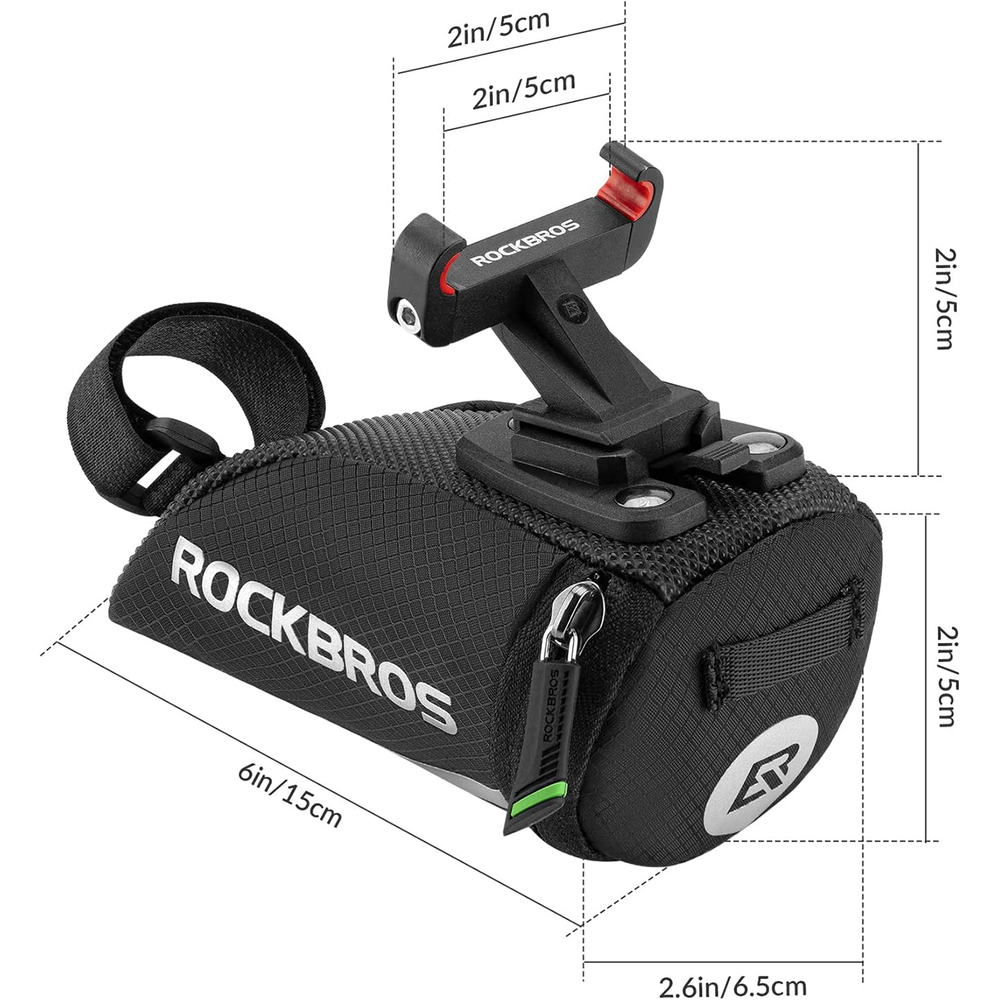 Rockbros C28 Under Saddle Bicycle Bag, Black