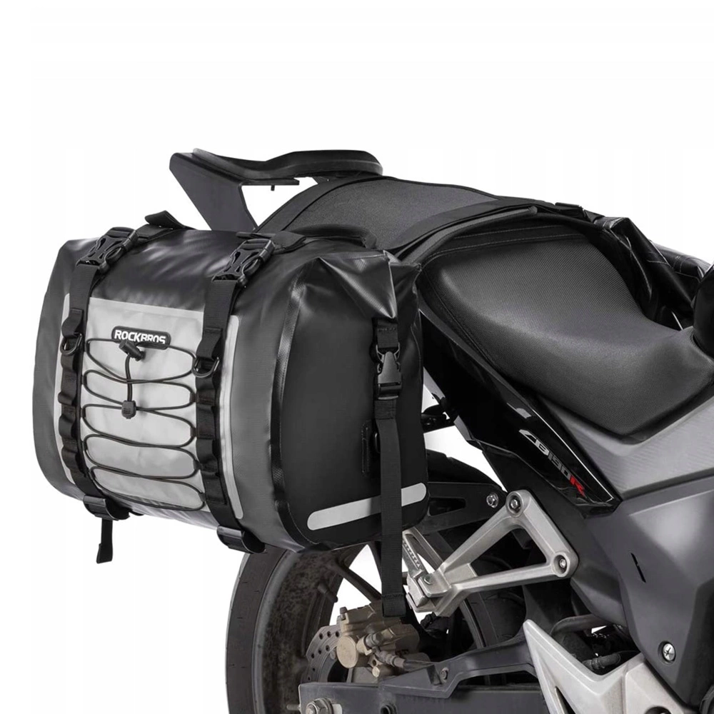 Rockbros AS-010BGR ūdensnecaurlaidīga motocikla soma, pelēka