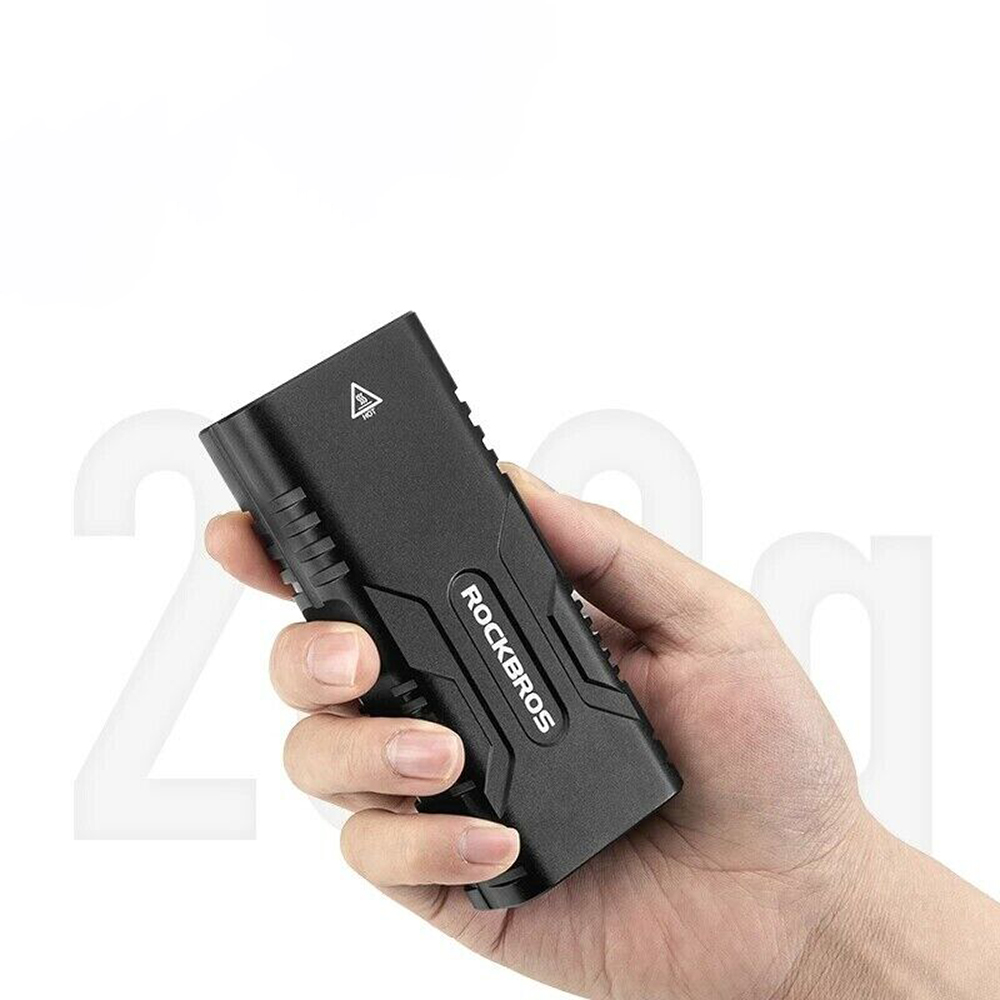 Rockbros 24310002001 velosipēda lukturis 850 lm ar powerbank funkciju, melns