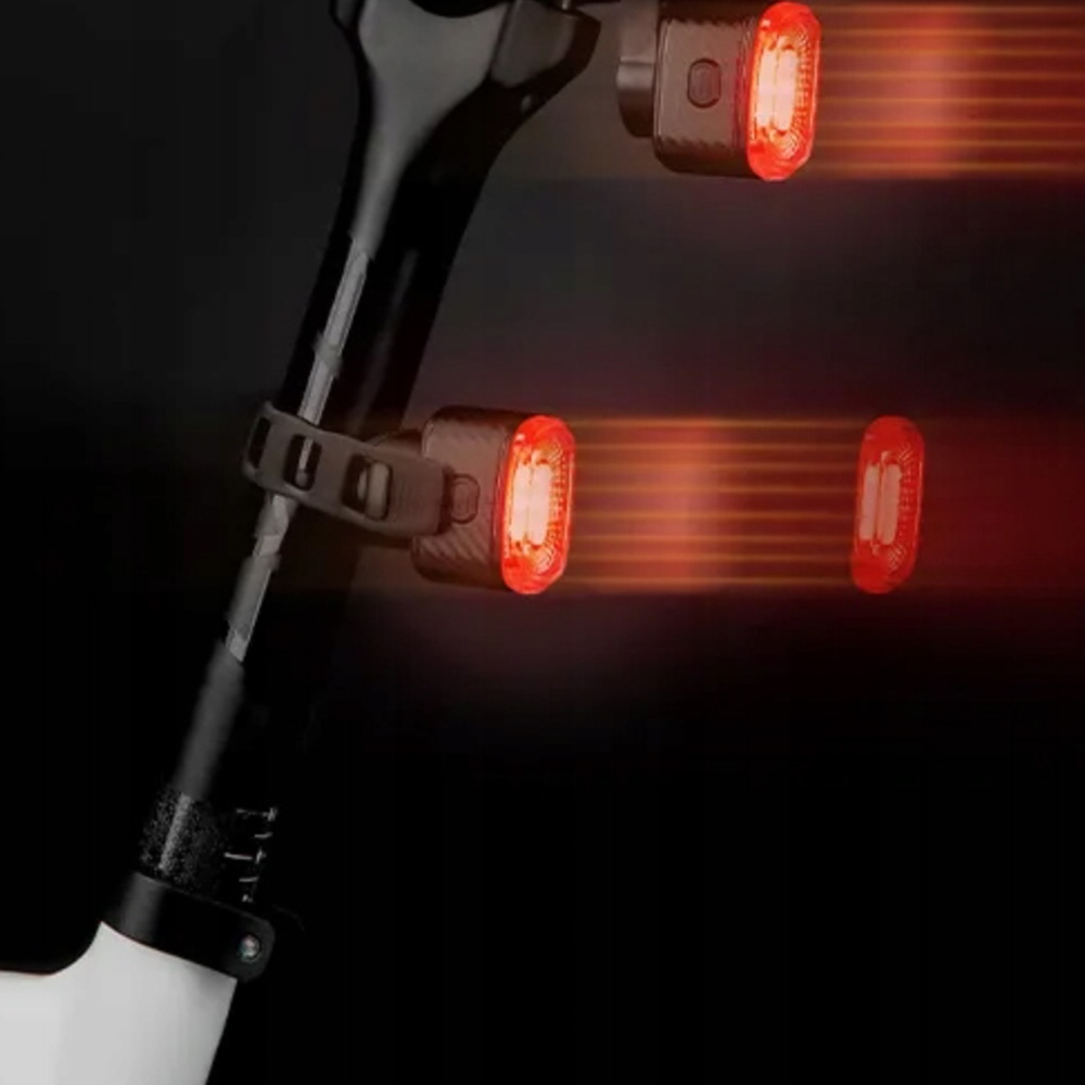 Rockbros Q2S LED Rear Bike Light with Smart Stop System, Black