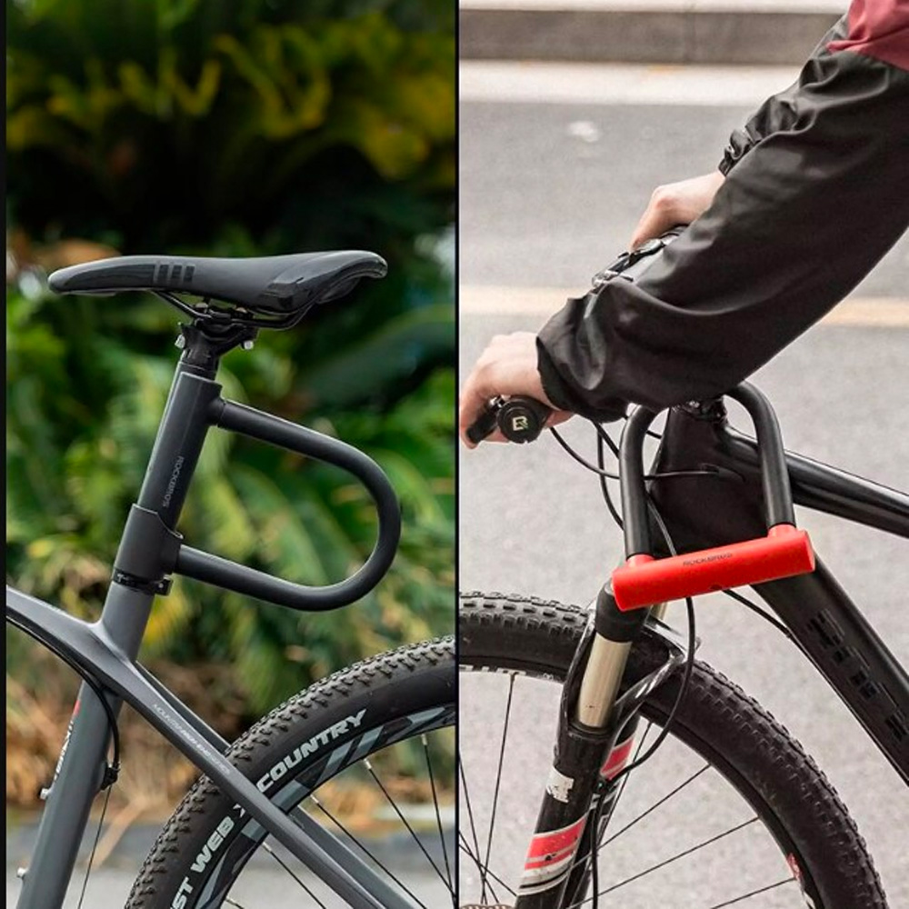 Rockbros RKS610-BK U-Lock Bicycle Lock, Black