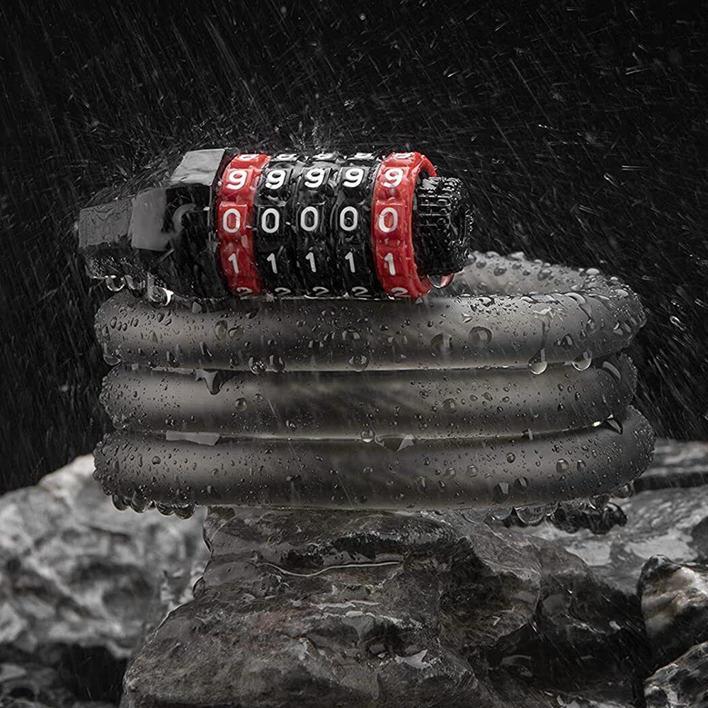 Rockbros RKS507-1BK Combination Bicycle Lock 1.8 m, Black