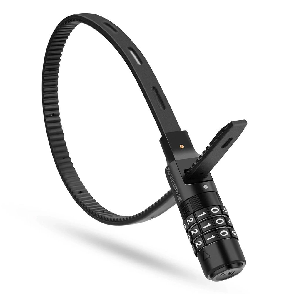 Rockbros 3240001001 bicycle lock for 0.5 m combination - black