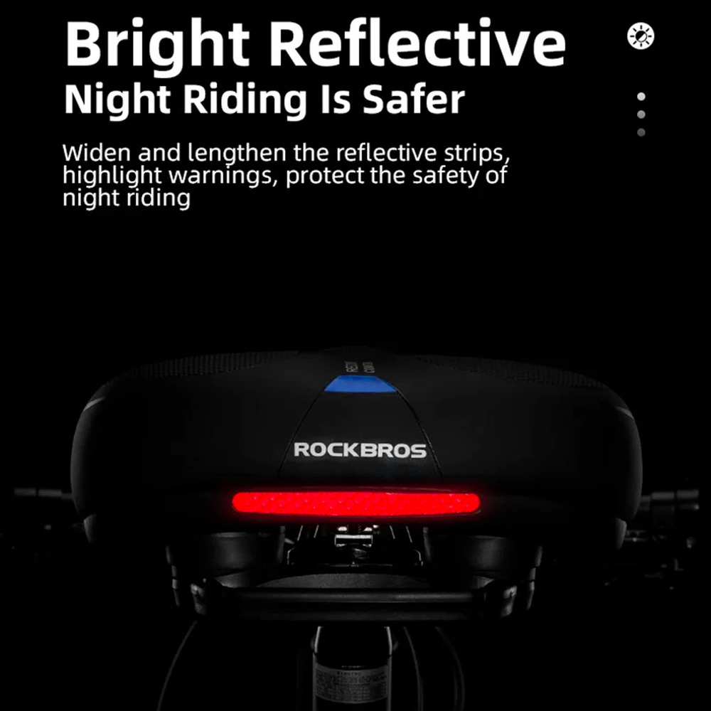 Rockbros AQ-6090B Bicycle Saddle, Black/Blue