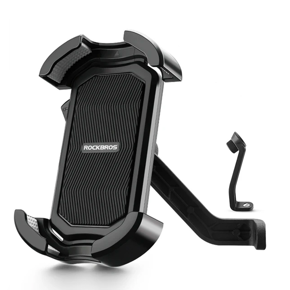 Rockbros 25210032005 Motorcycle Mirror Phone Holder, Black