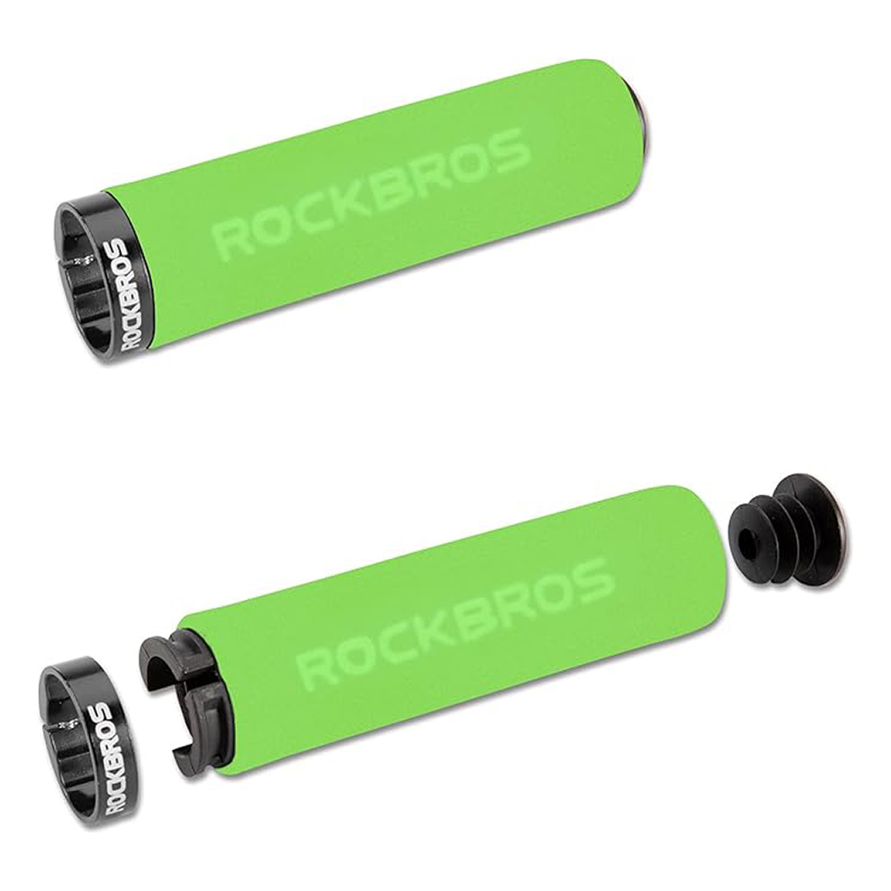 Rockbros BT1001GNBK sūkļa velosipēda stūres rokturi, zaļi/melni
